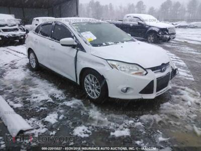 2012 Ford FOCUS, white — VIN 1FAHP3F27CL115955, IAAI