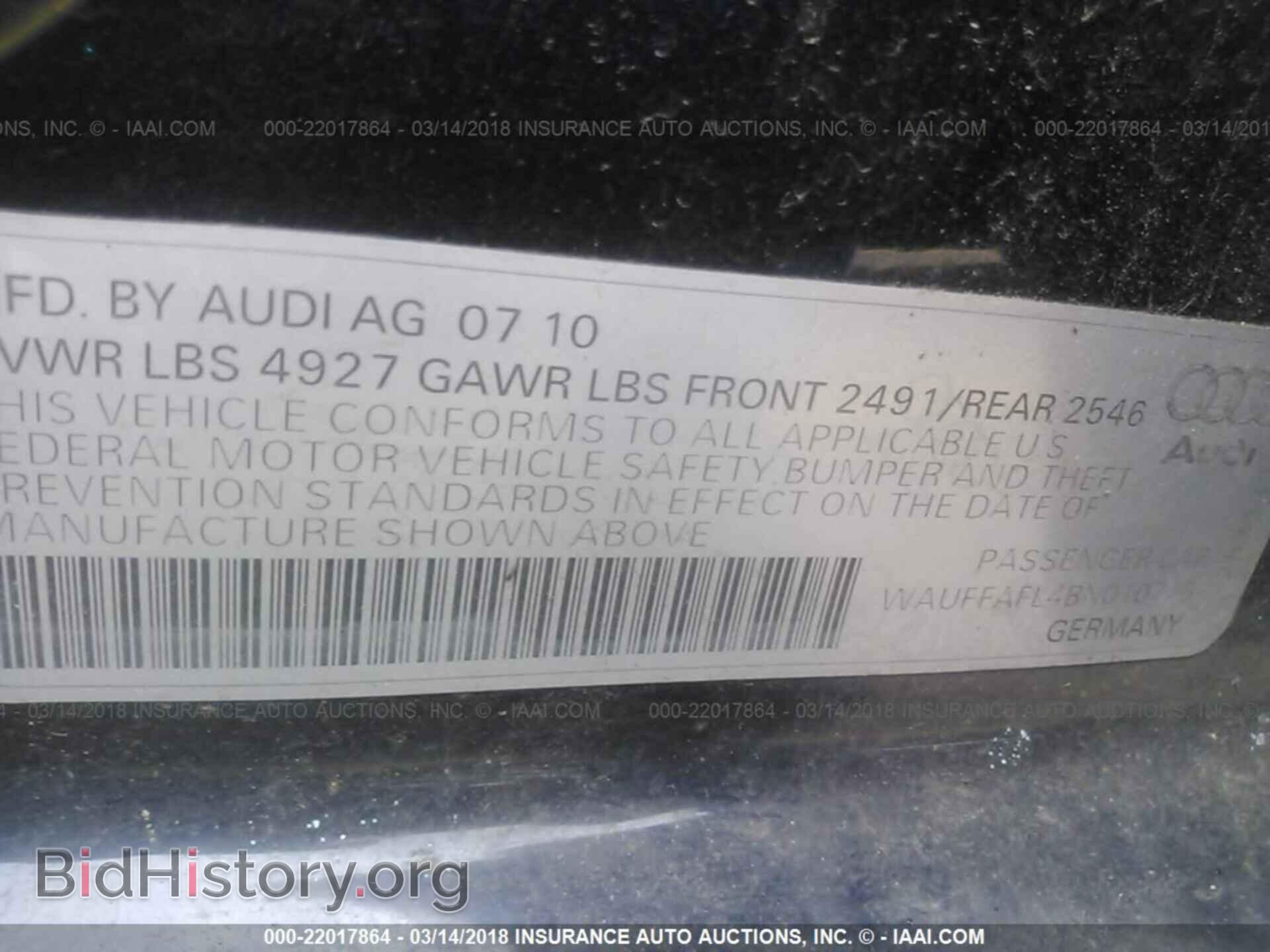 2011 Audi A4 - VIN: WAUFFAFL4BN010775 - Photo 9