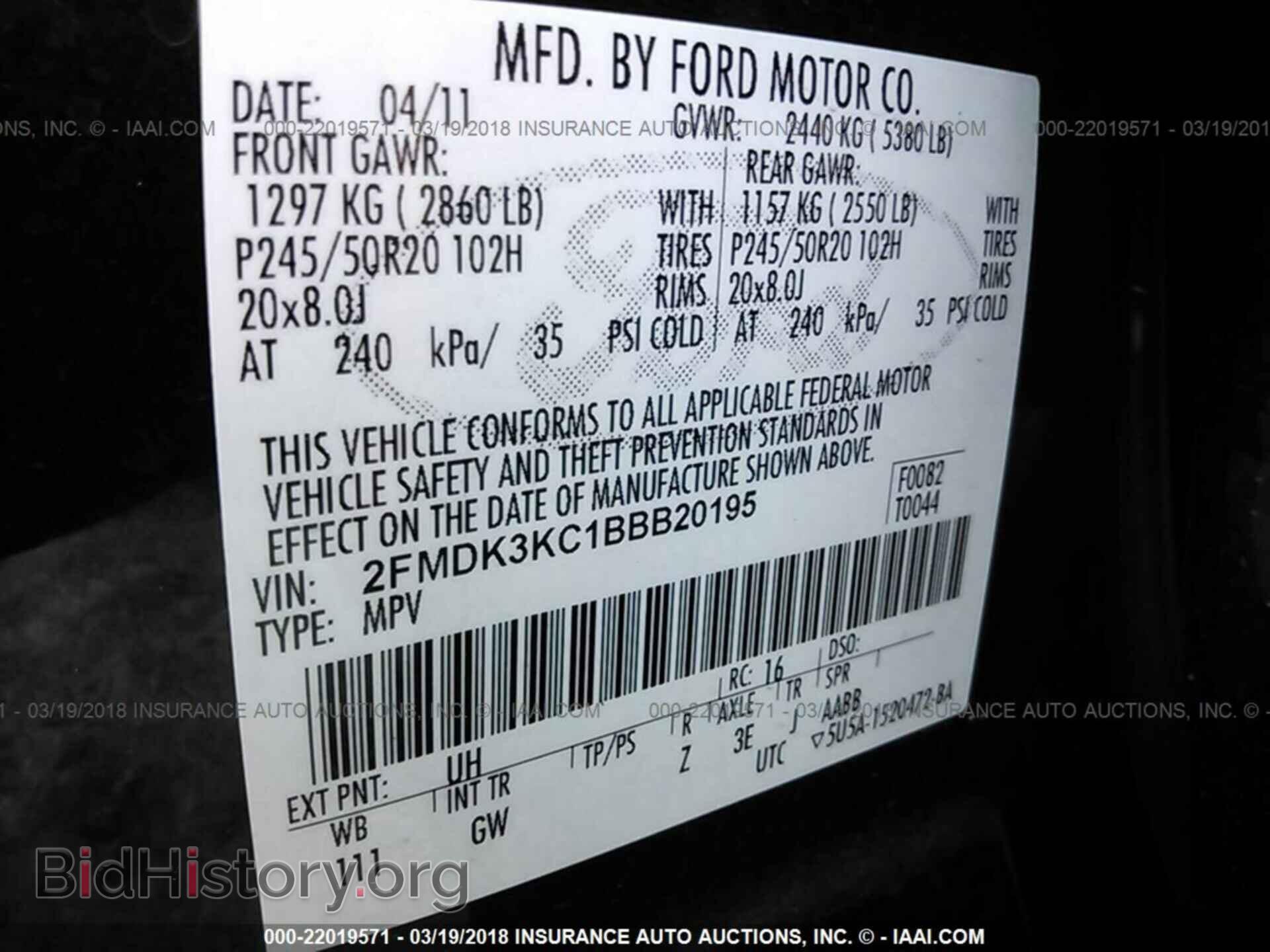 2011 Ford Edge - VIN: 2FMDK3KC1BBB20195 - Photo 9