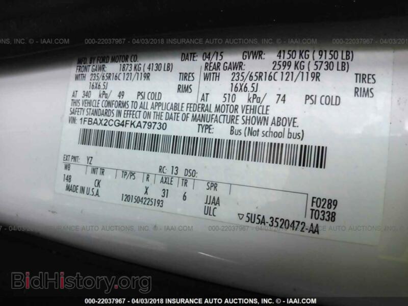 2015 Ford TRANSIT (VIN 1FBAX2CG4FKA79730) — фото 10 из 10
