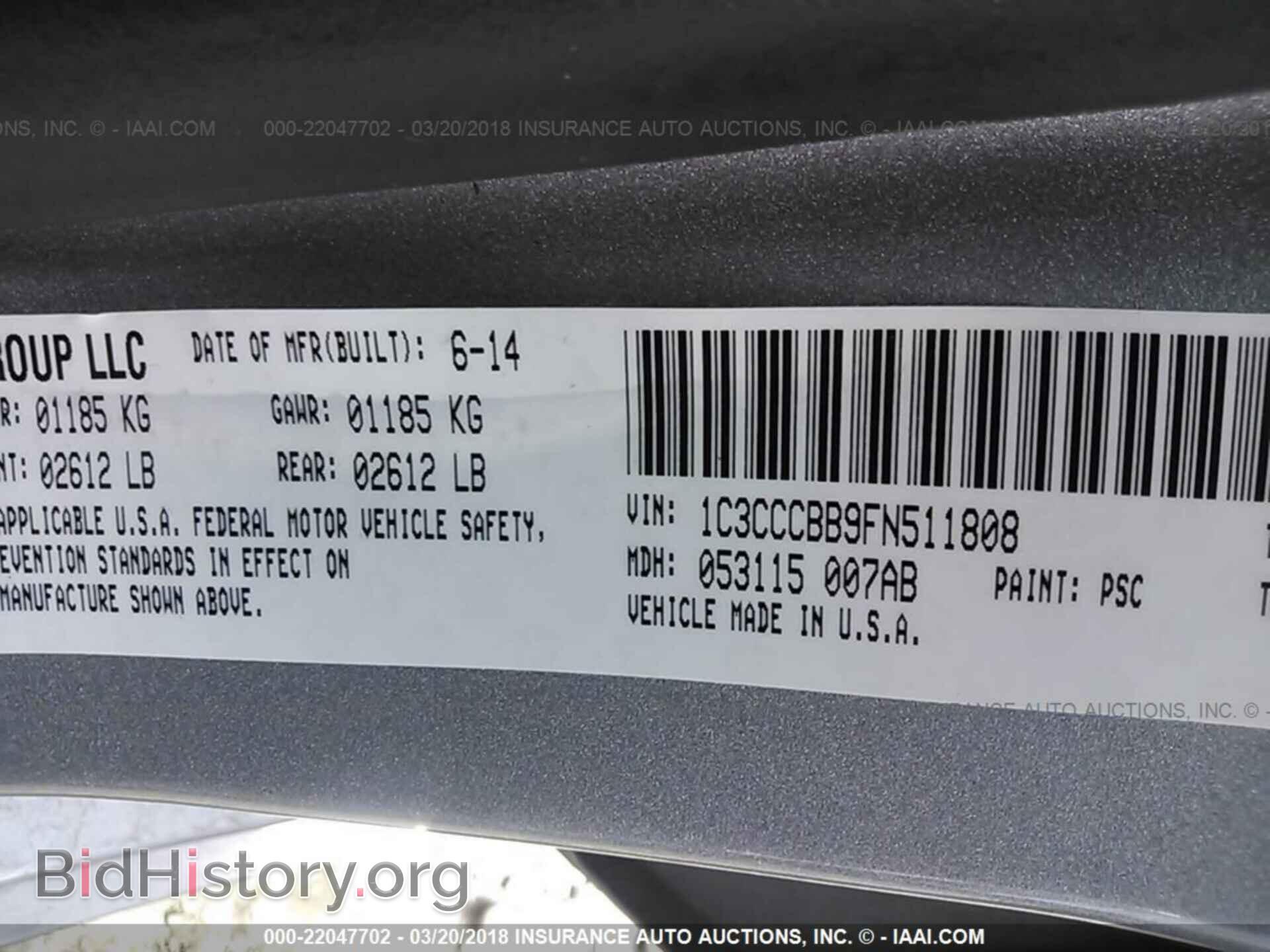 2015 Chrysler 200 - VIN: 1C3CCCBB9FN511808 - Photo 9