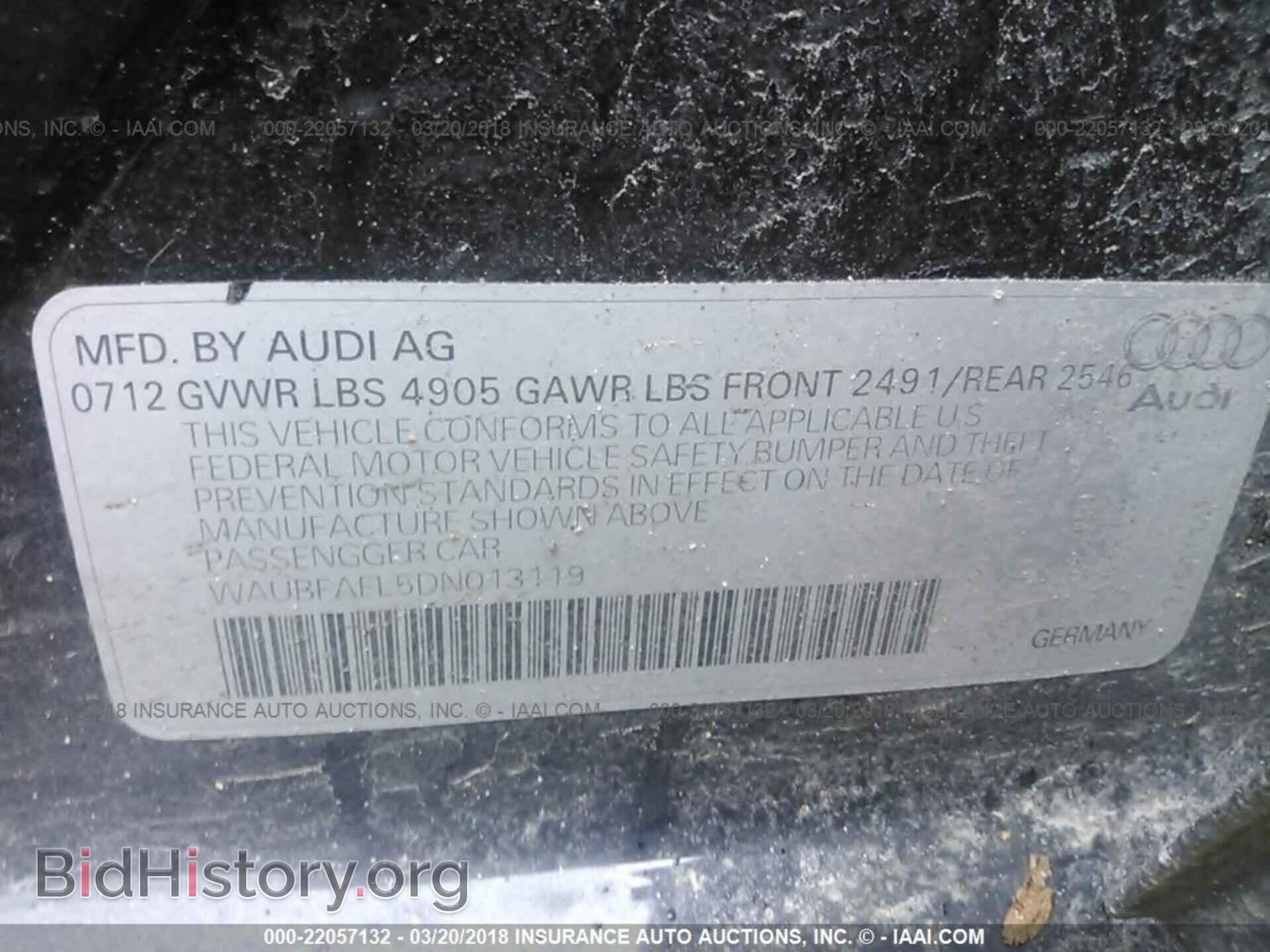 2013 Audi A4 - VIN: WAUBFAFL5DN013119 - Photo 9