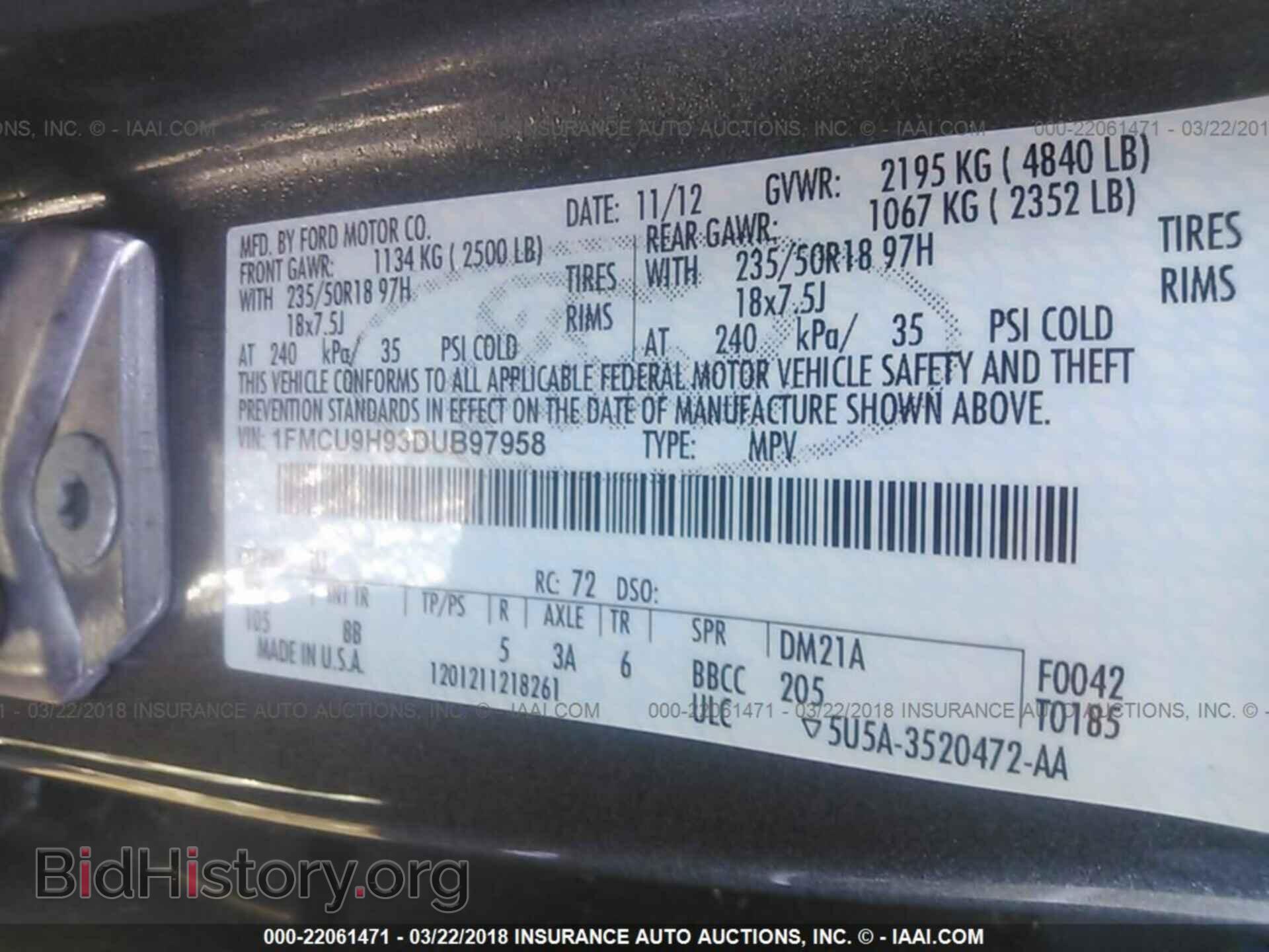 2013 Ford Escape - VIN: 1FMCU9H93DUB97958 - Photo 9