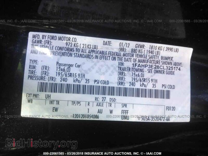 2012 Ford FOCUS (VIN 1FAHP3E28CL325174) — фото 9 из 10