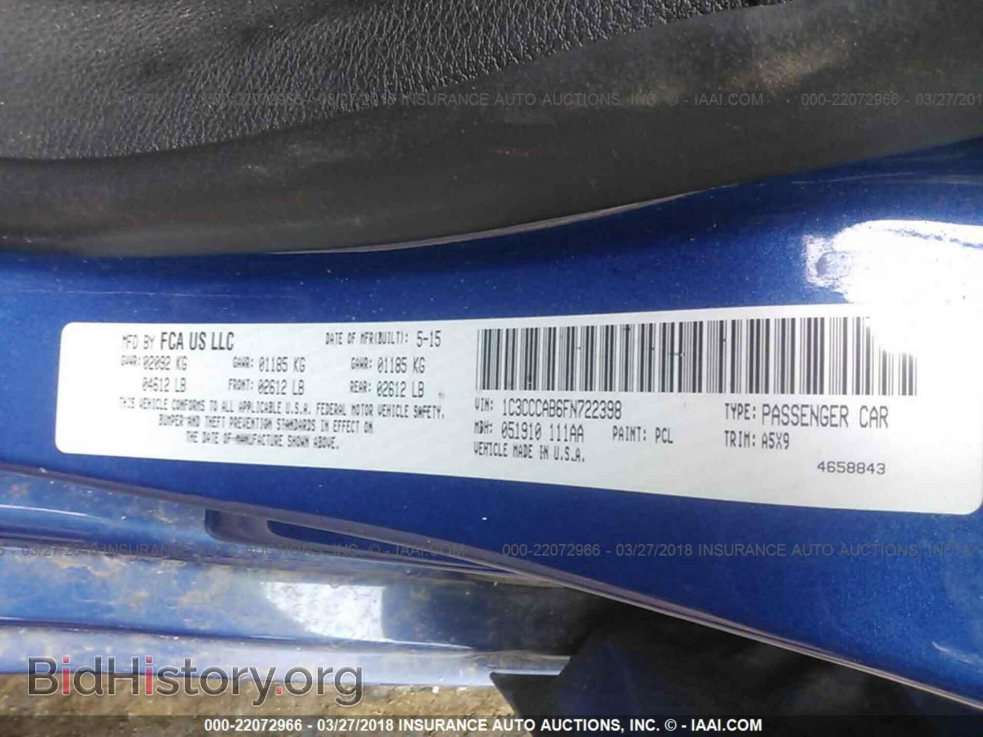 2015 Chrysler 200 - VIN: 1C3CCCAB6FN722398 - Photo 9
