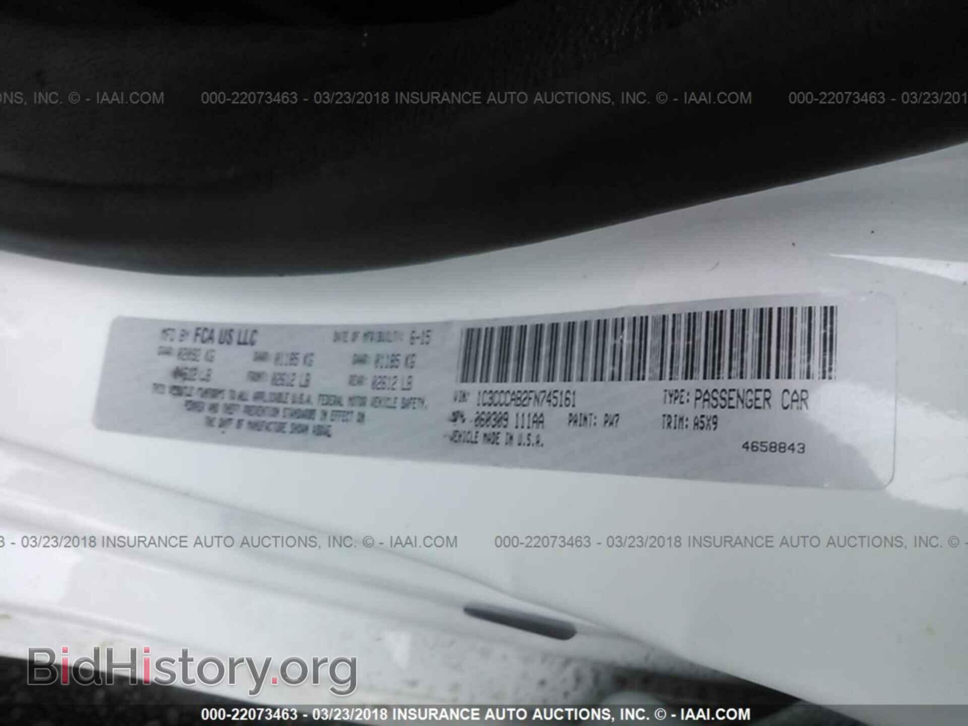 2015 Chrysler 200 - VIN: 1C3CCCAB2FN745161 - Photo 9
