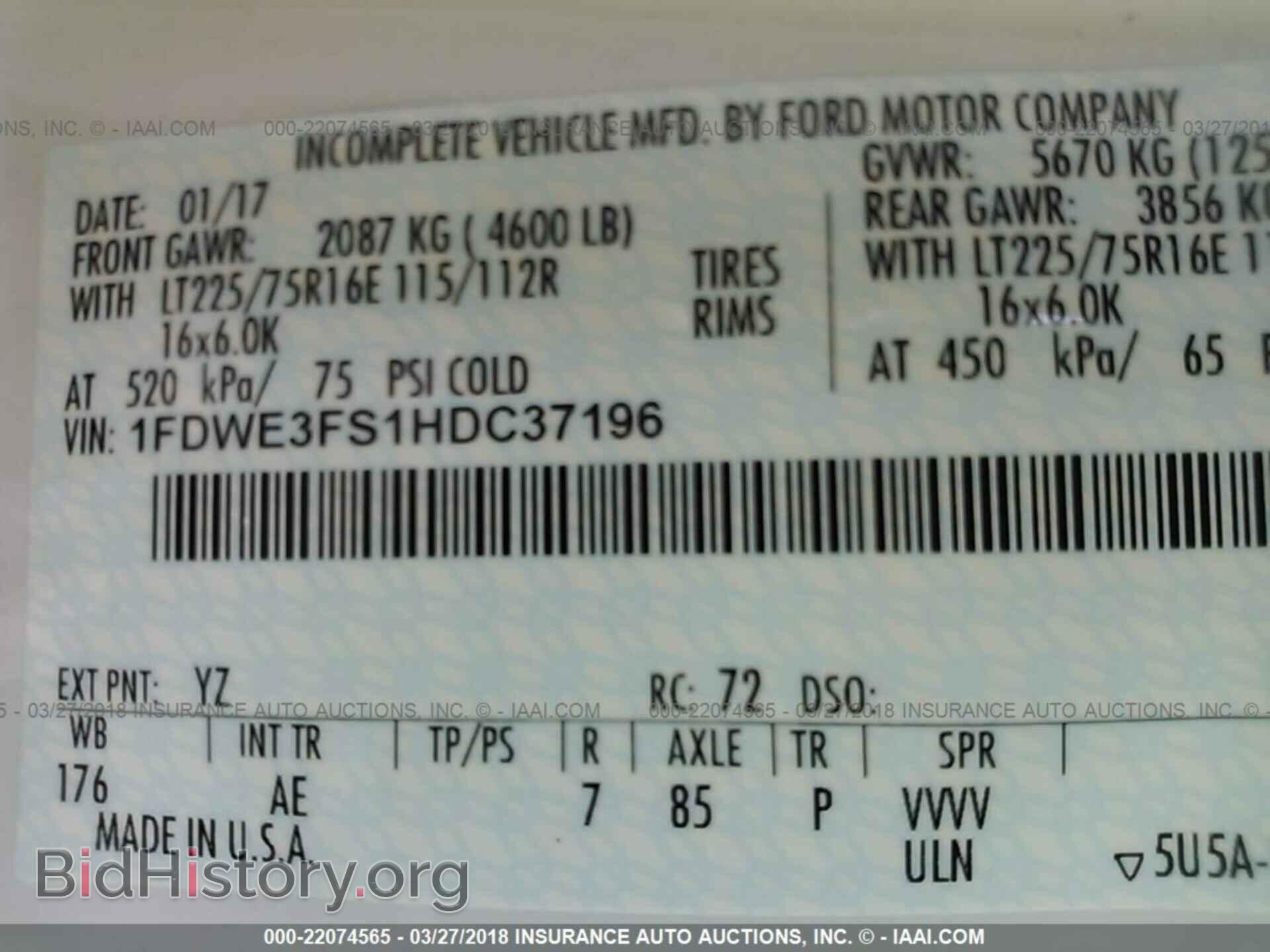 2017 Ford Econoline - VIN: 1FDWE3FS1HDC37196 - Photo 10