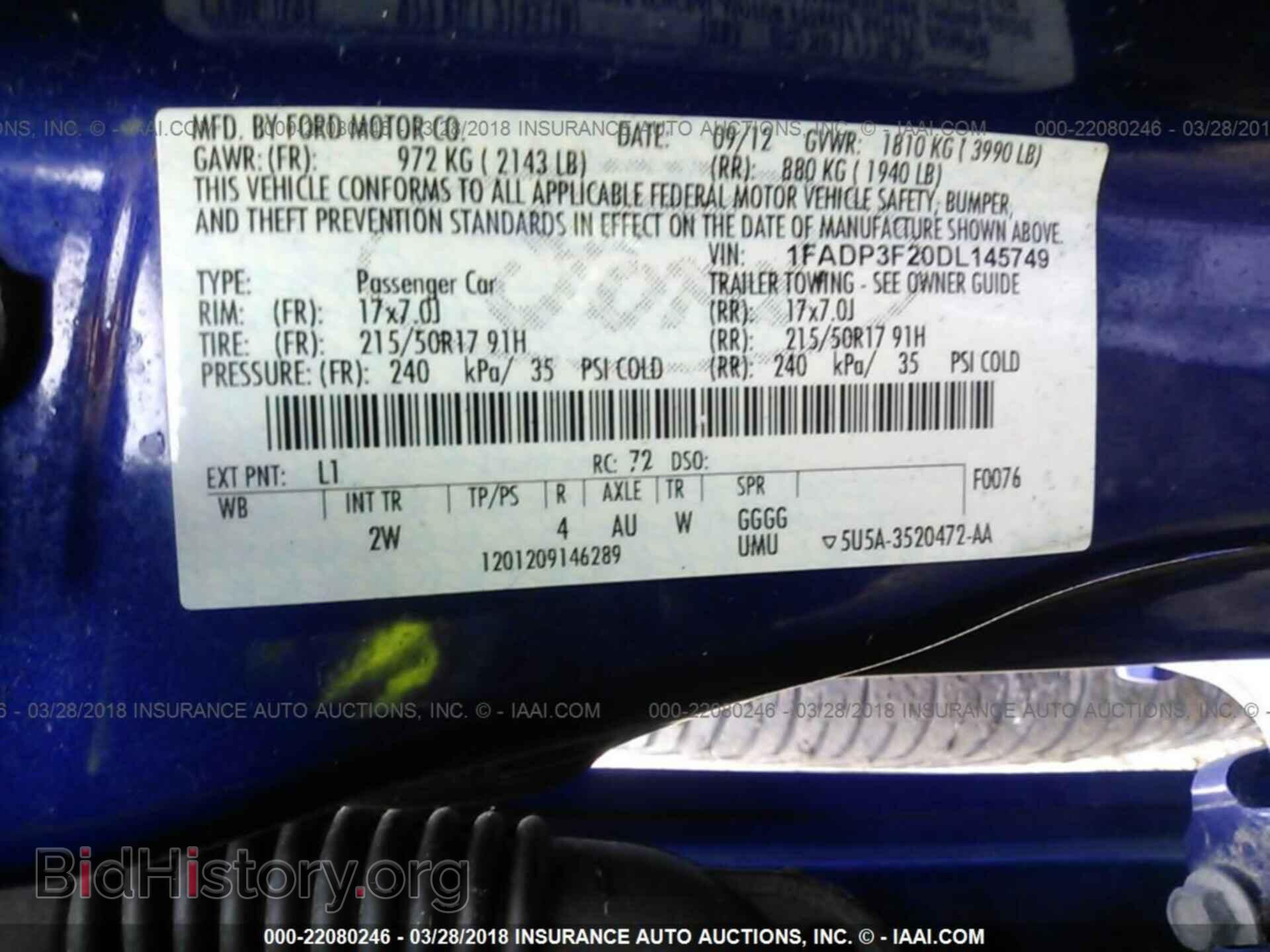 2013 Ford Focus - VIN: 1FADP3F20DL145749 - Фото 9