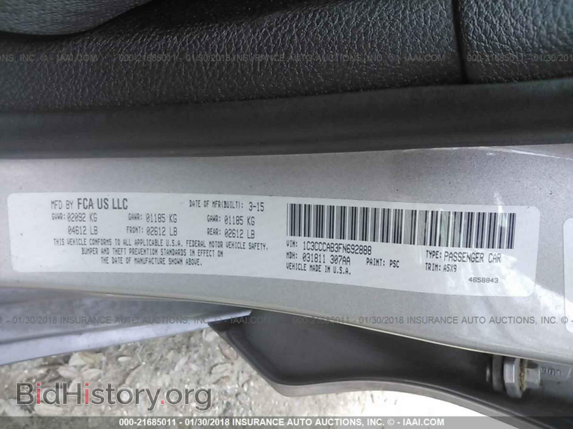 2015 CHRYSLER 200 - VIN: 1C3CCCAB3FN692888 - Photo 9