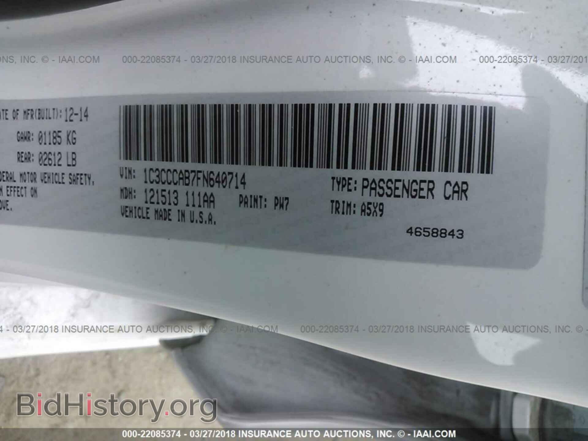 2015 Chrysler 200 - VIN: 1C3CCCAB7FN640714 - Photo 9