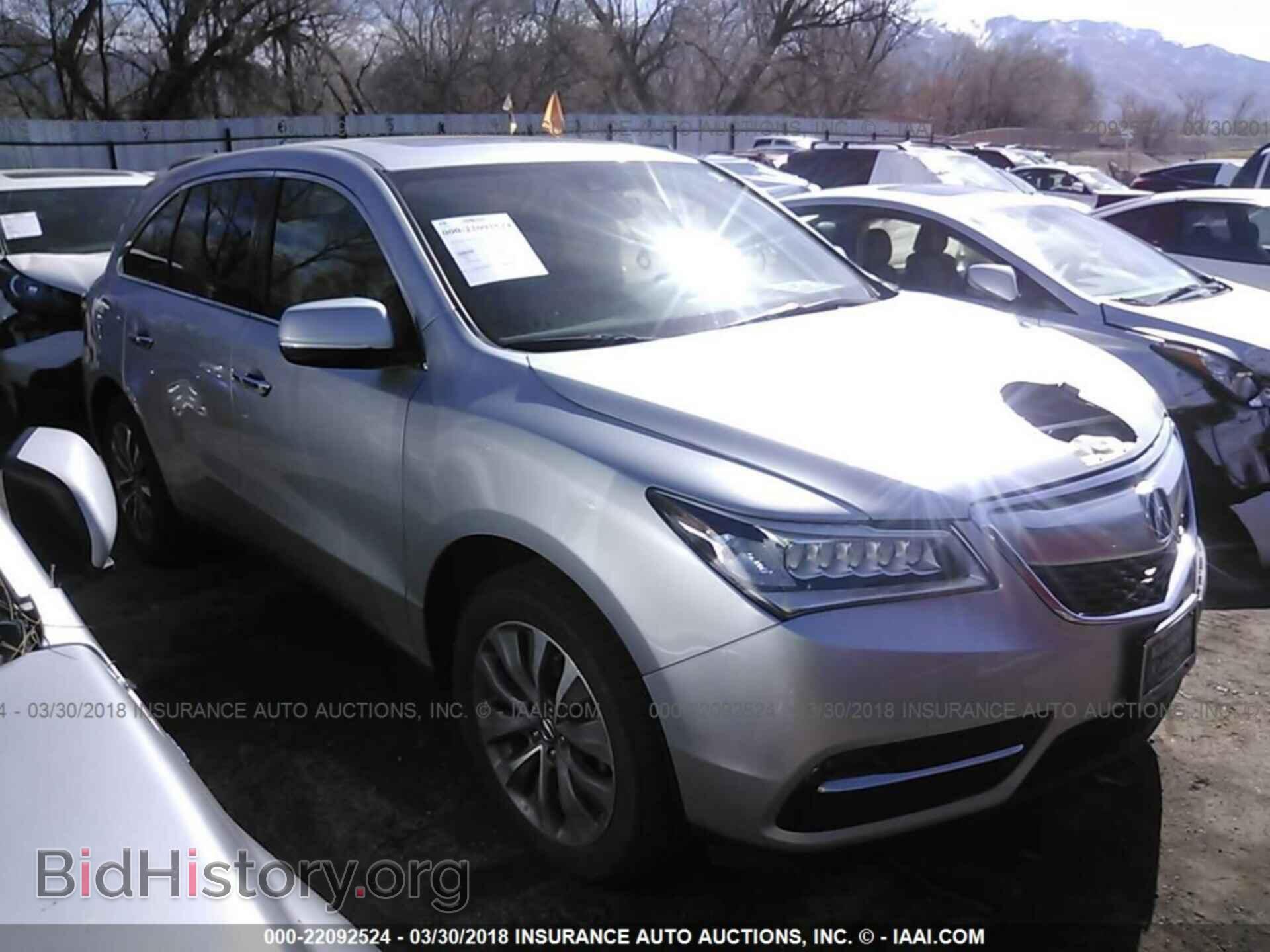 Фотография 5FRYD4H44EB034889 - Acura Mdx 2014