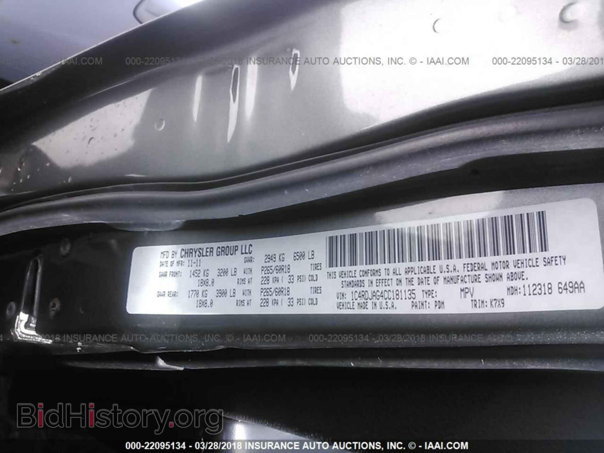 2012 Dodge Durango - VIN: 1C4RDJAG4CC181135 - Photo 9