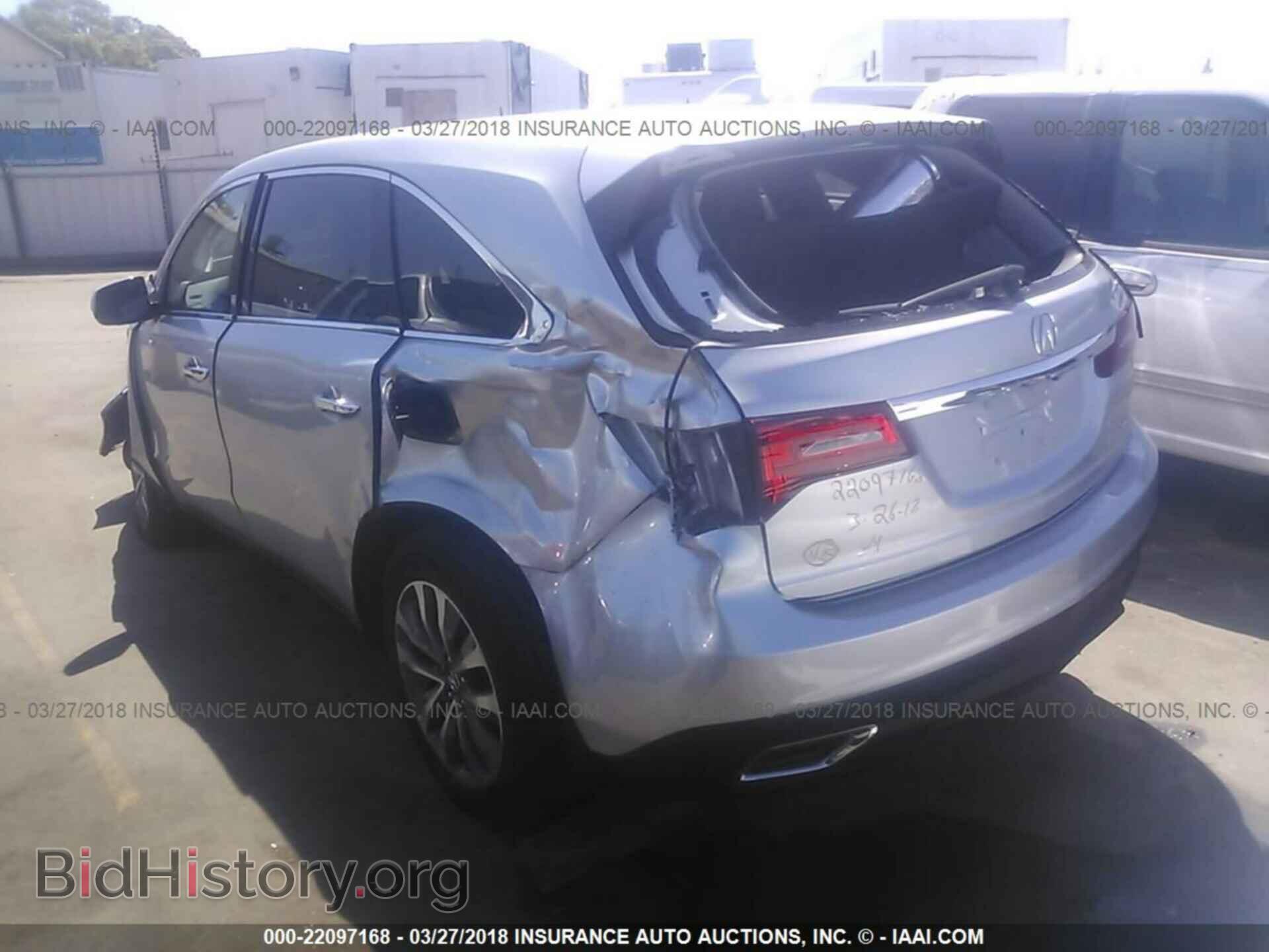 2014 Acura Mdx - VIN: 5FRYD4H41EB043517 - Фото 3