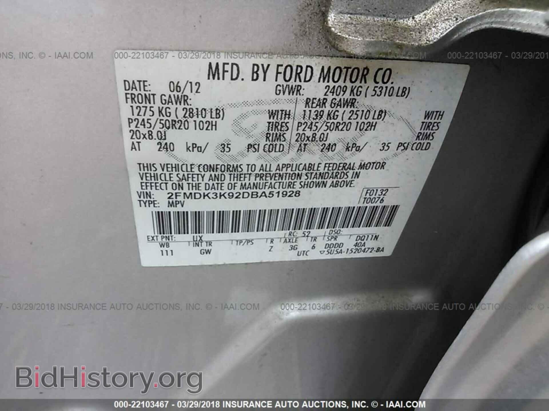 2013 Ford Edge - VIN: 2FMDK3K92DBA51928 - Photo 9