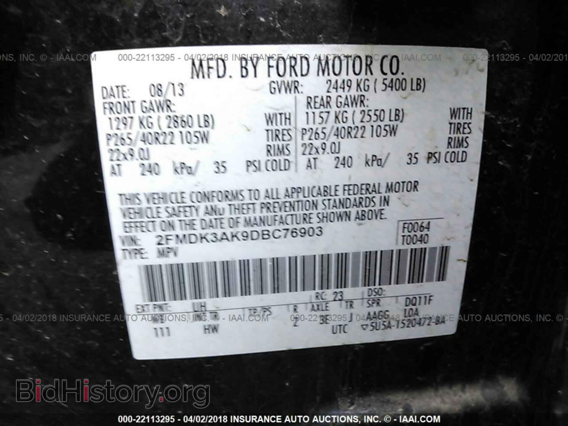 2013 Ford Edge - VIN: 2FMDK3AK9DBC76903 - Photo 9