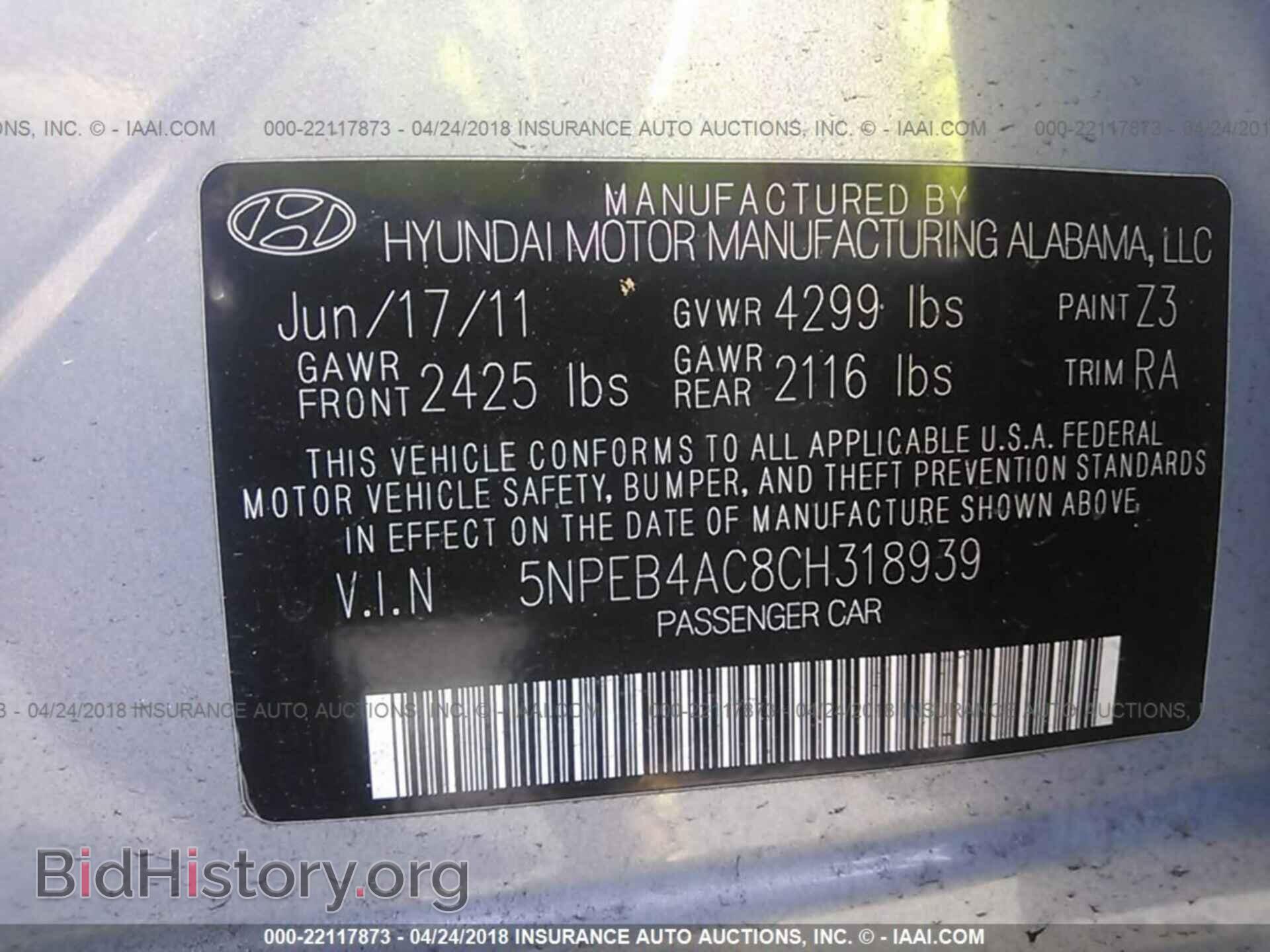 2012 Hyundai Sonata - VIN: 5NPEB4AC8CH318939 - Photo 9