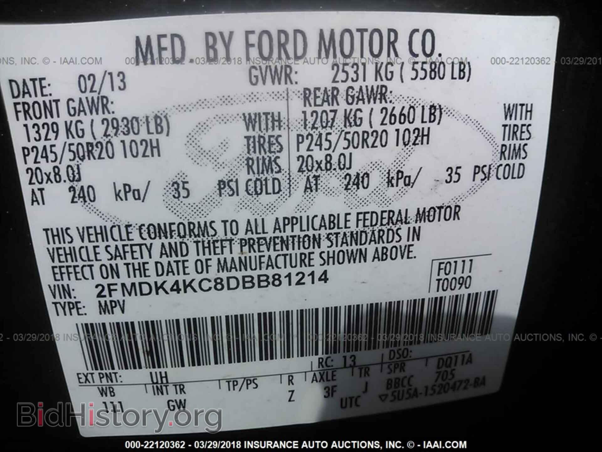 2013 Ford Edge - VIN: 2FMDK4KC8DBB81214 - Photo 9