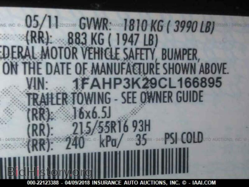2012 Ford FOCUS (VIN 1FAHP3K29CL166895) — photo 9 of 10