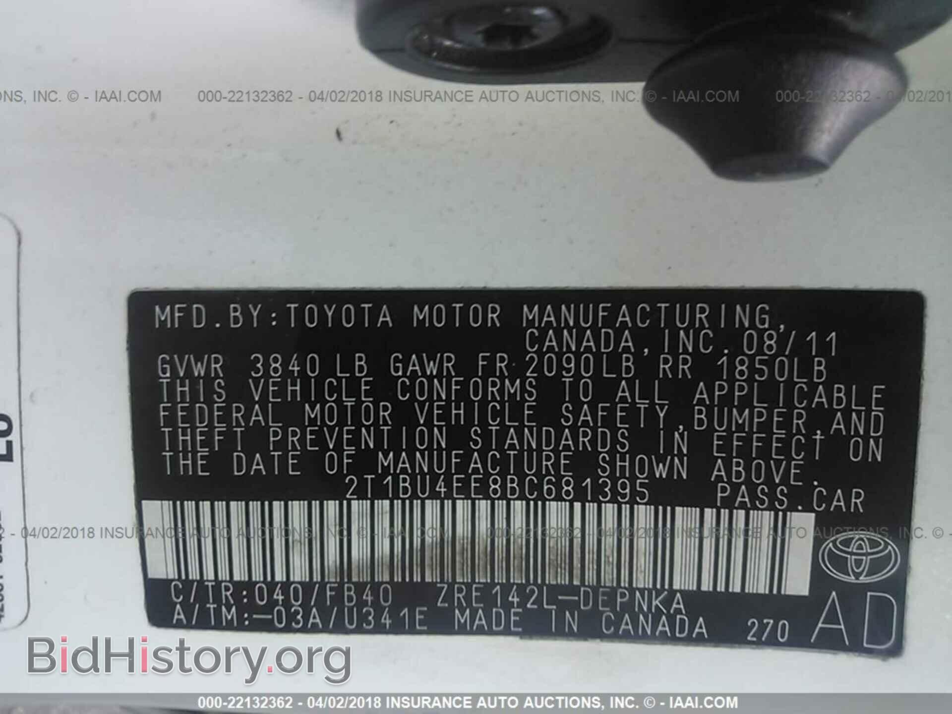 2011 Toyota Corolla - VIN: 2T1BU4EE8BC681395 - Photo 9