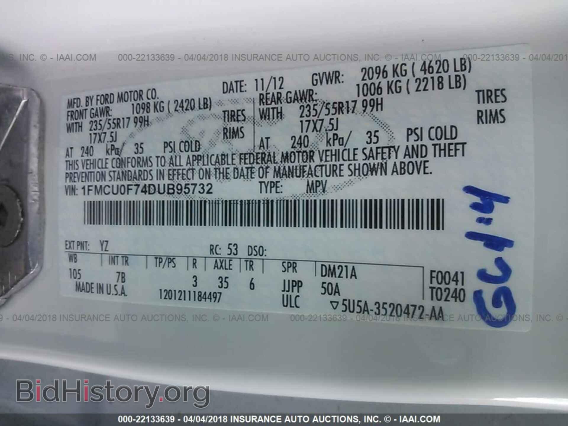 2013 Ford Escape - VIN: 1FMCU0F74DUB95732 - Photo 9