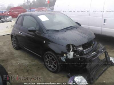 2012 Fiat 500, черный — VIN 3C3CFFBR8CT115645, IAAI