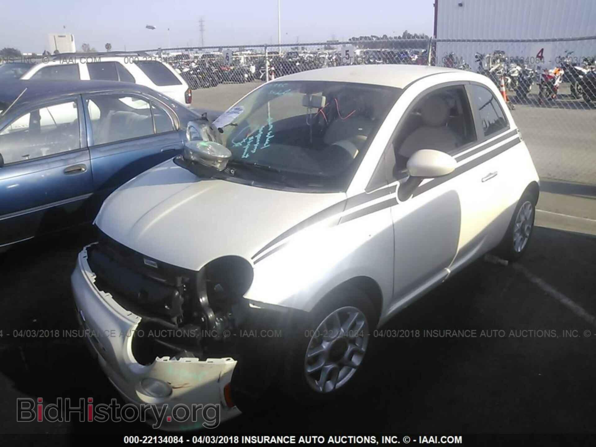 2012 Fiat 500 - VIN: 3C3CFFAR6CT105231 - Фото 2