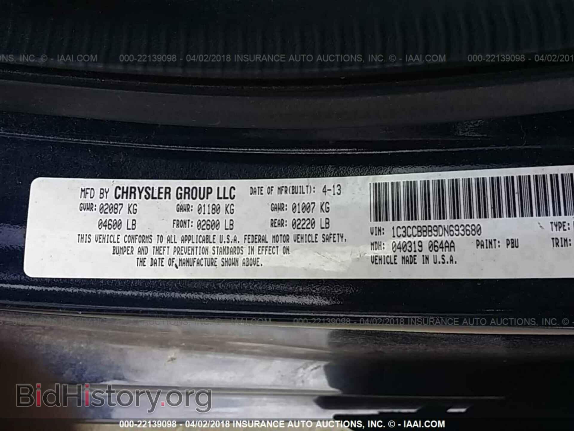 2013 Chrysler 200 - VIN: 1C3CCBBB9DN693680 - Photo 9