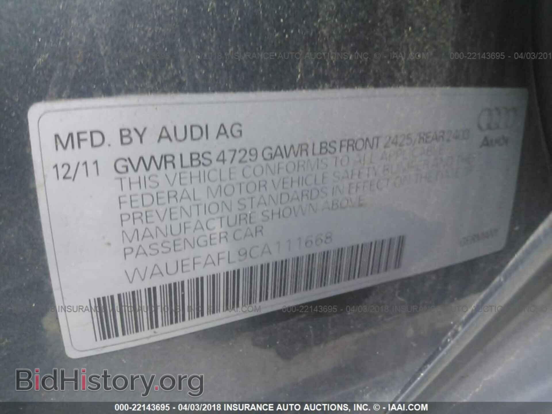 2012 Audi A4 - VIN: WAUEFAFL9CA111668 - Photo 9