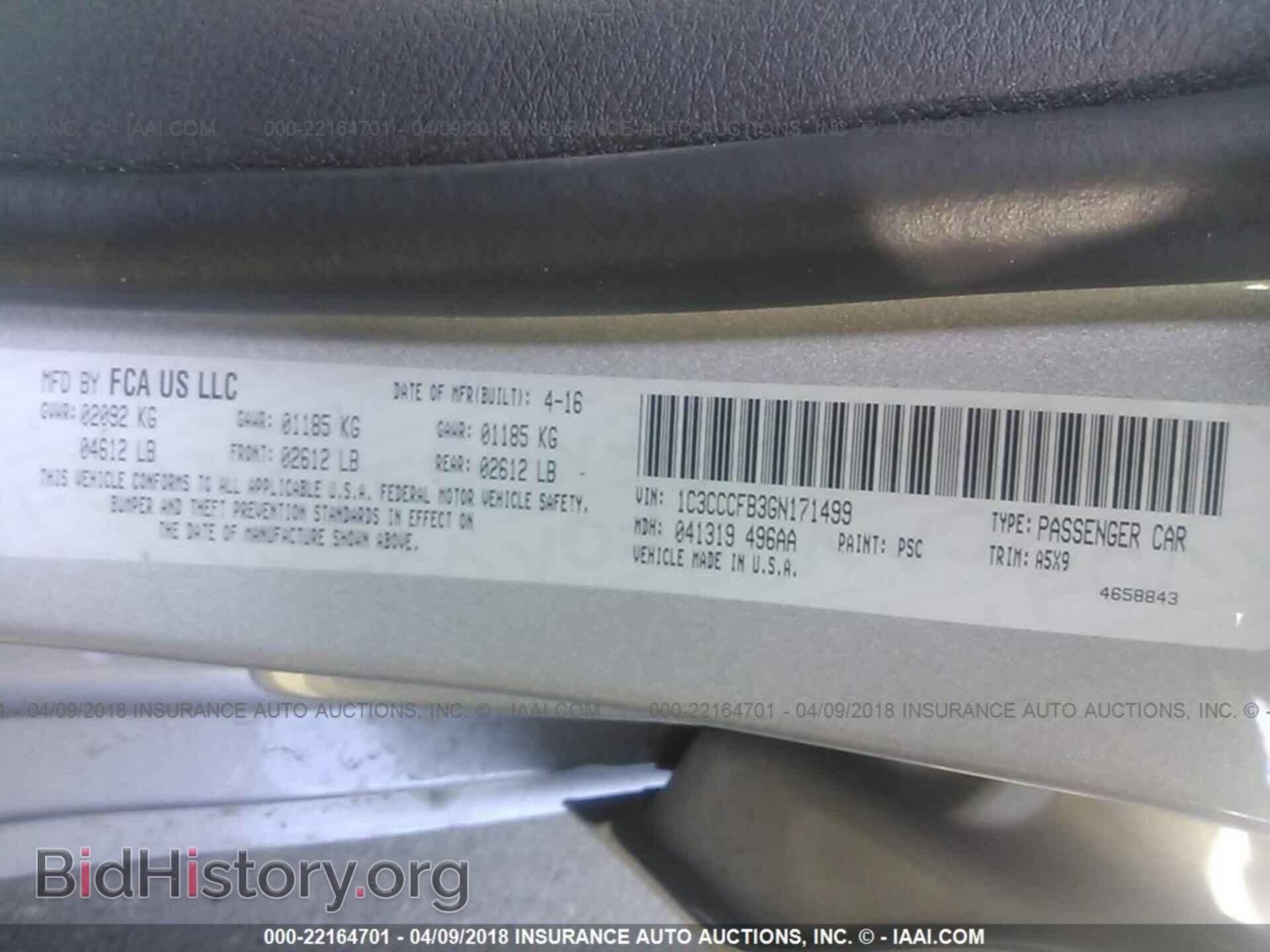 2016 Chrysler 200 - VIN: 1C3CCCFB3GN171499 - Photo 9