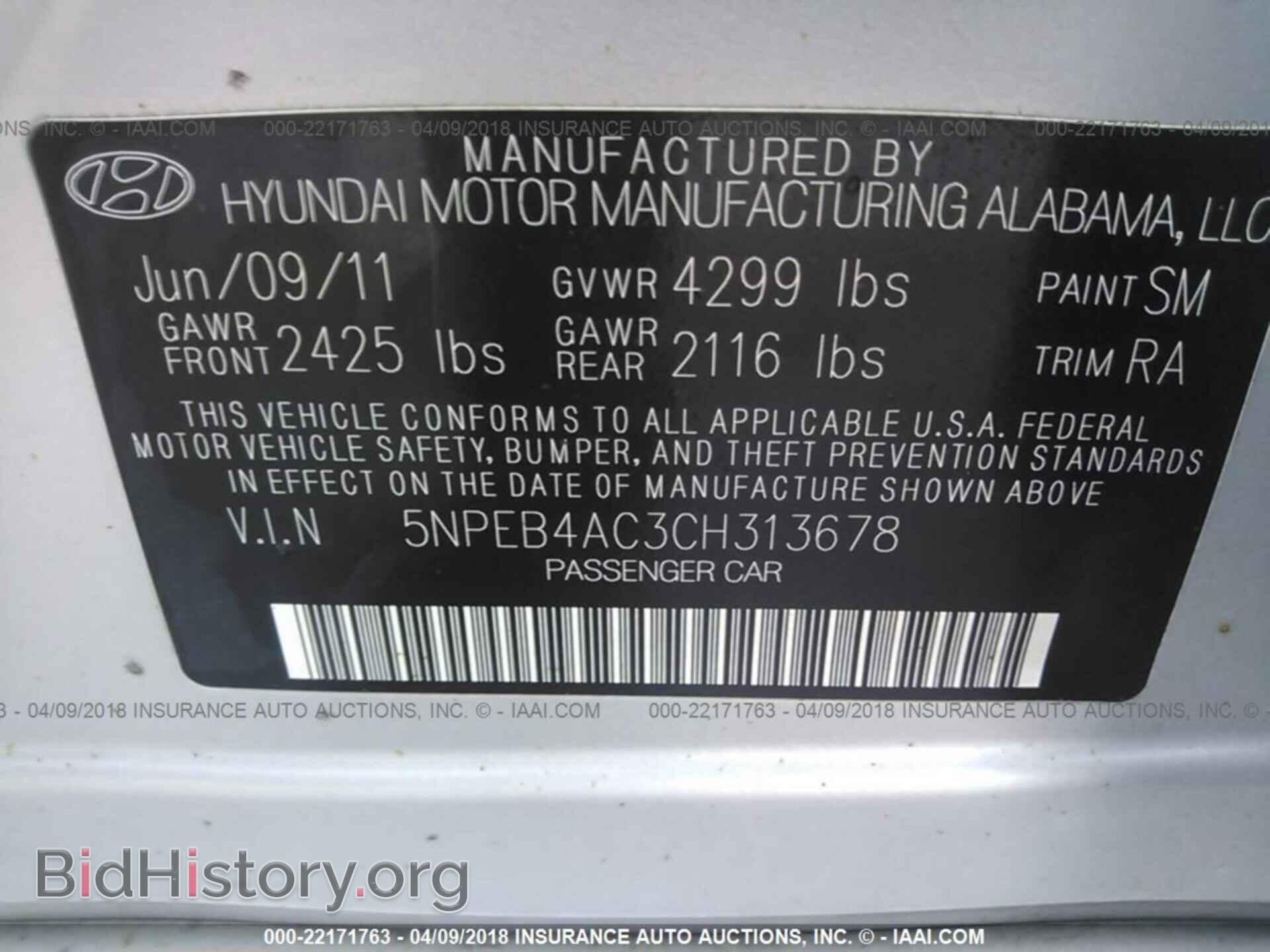 2012 Hyundai Sonata - VIN: 5NPEB4AC3CH313678 - Photo 9