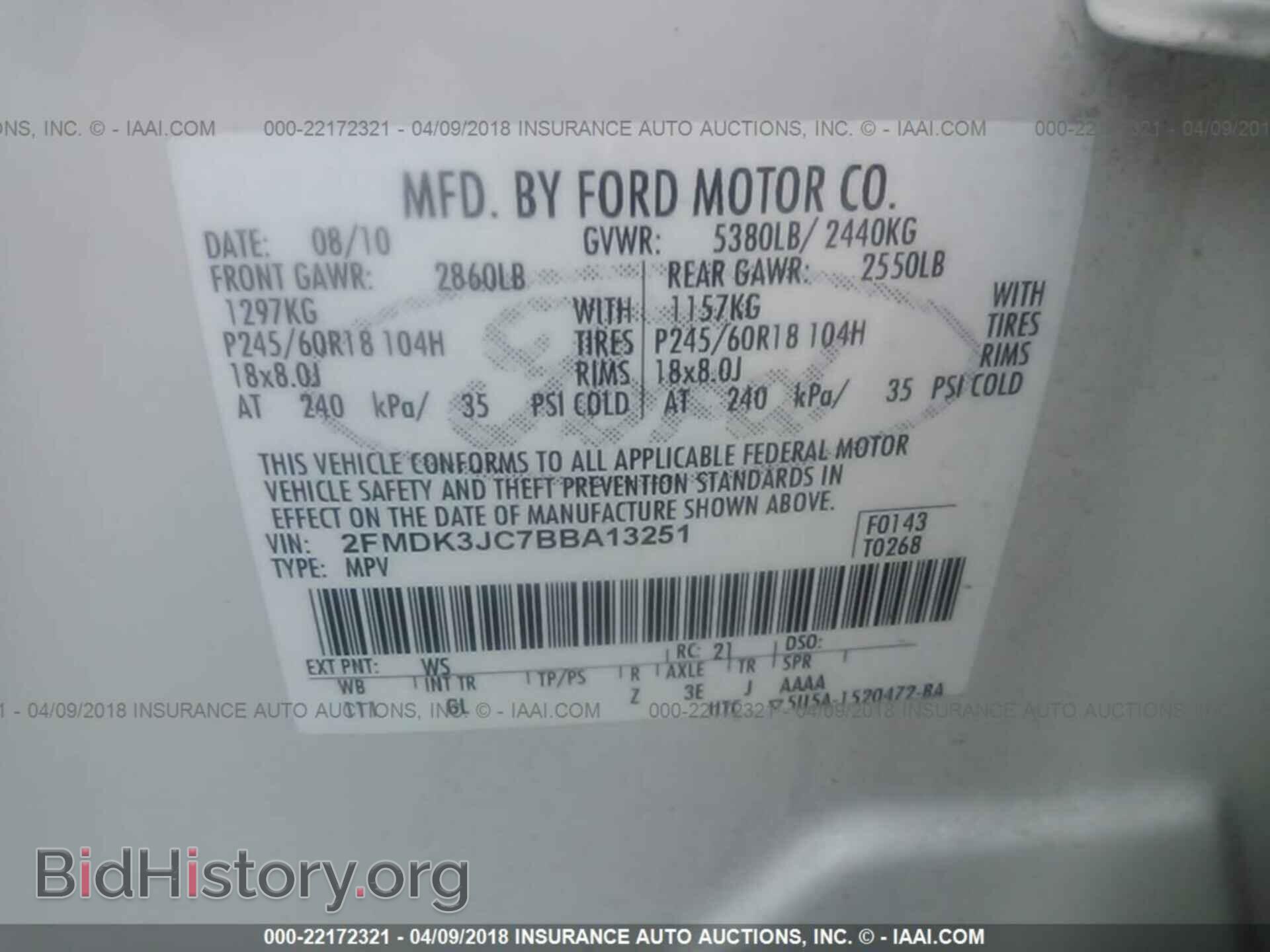 2011 Ford Edge - VIN: 2FMDK3JC7BBA13251 - Photo 9