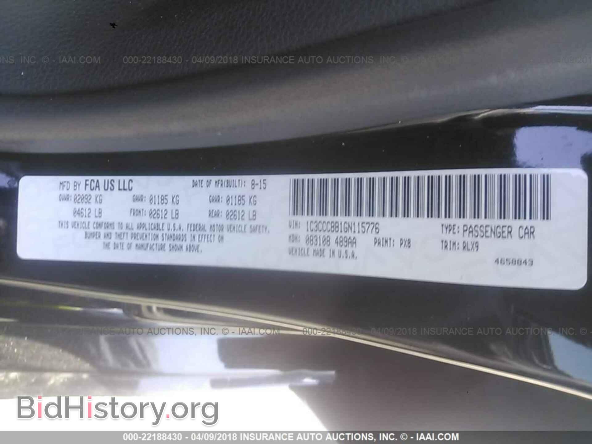 2016 Chrysler 200 - VIN: 1C3CCCBB1GN115776 - Photo 9