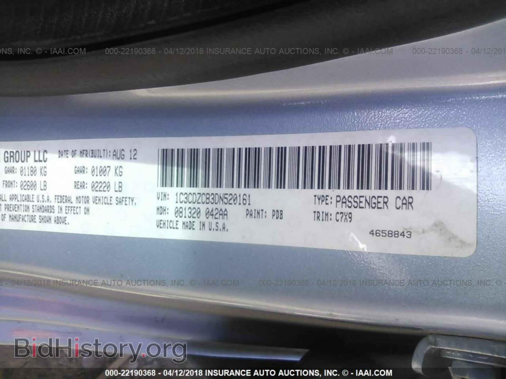 2013 DODGE AVENGER - VIN: 1C3CDZCB3DN520161 - Фото 9
