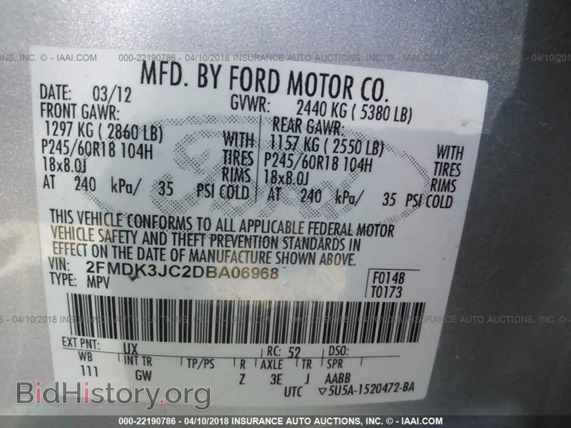 2013 Ford Edge - VIN: 2FMDK3JC2DBA06968 - Photo 9