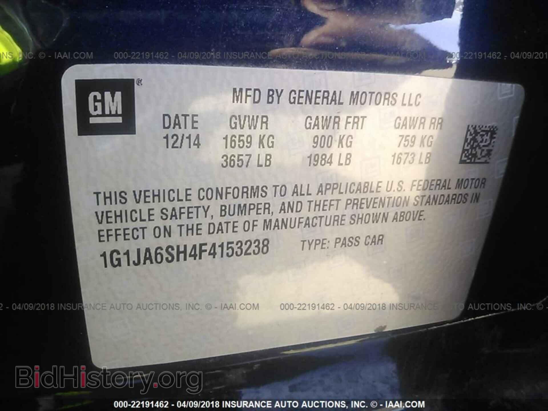 2015 Chevrolet Sonic - VIN: 1G1JA6SH4F4153238 - Фото 9