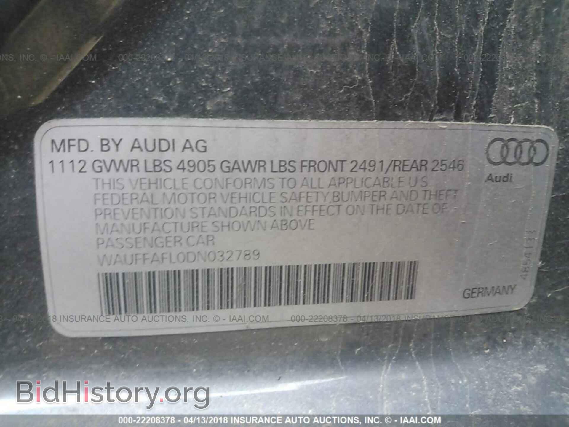 2013 Audi A4 - VIN: WAUFFAFL0DN032789 - Фото 9