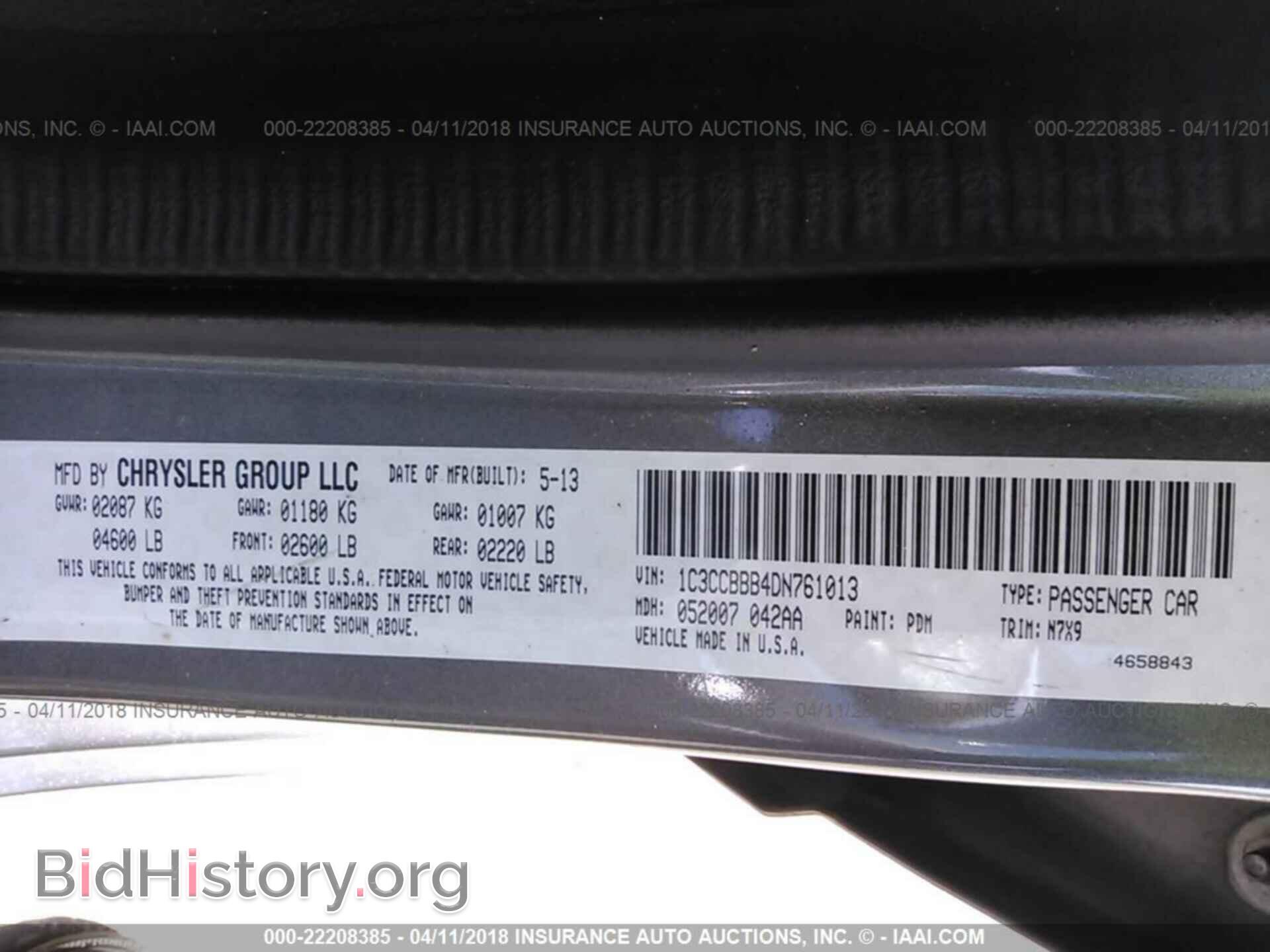 2013 Chrysler 200 - VIN: 1C3CCBBB4DN761013 - Photo 9