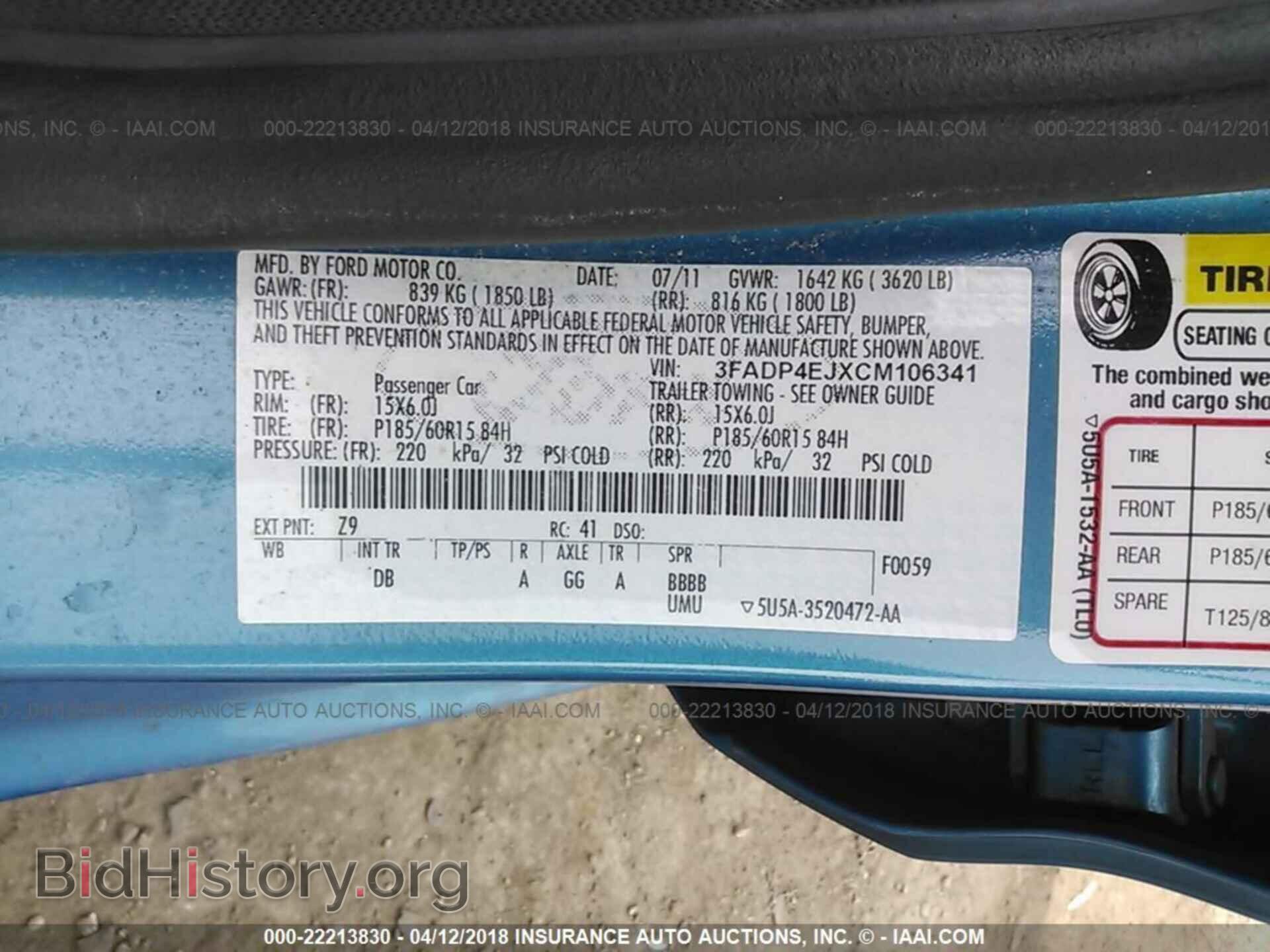 2012 Ford Fiesta - VIN: 3FADP4EJXCM106341 - Photo 9