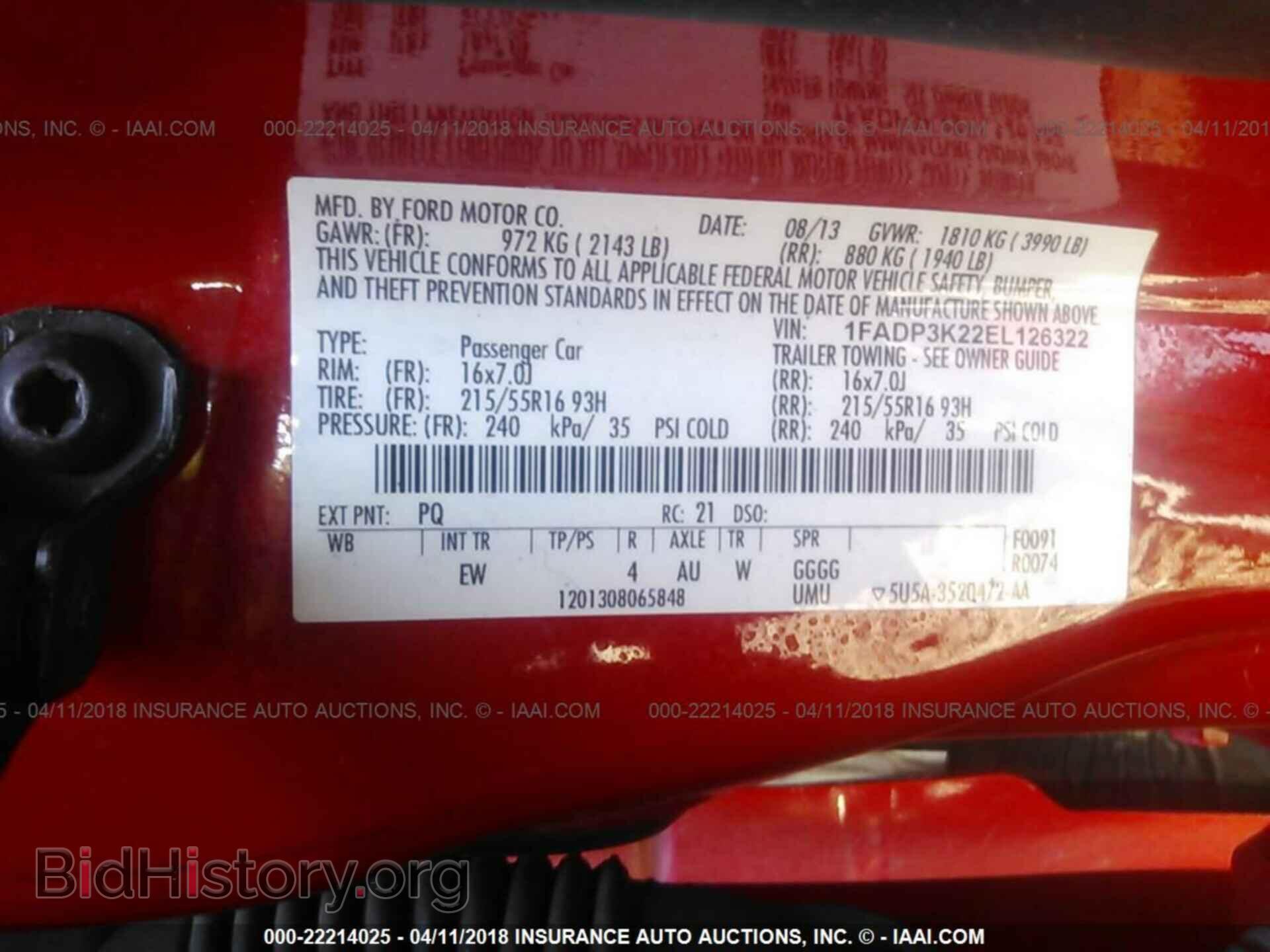 2014 Ford Focus - VIN: 1FADP3K22EL126322 - Фото 9