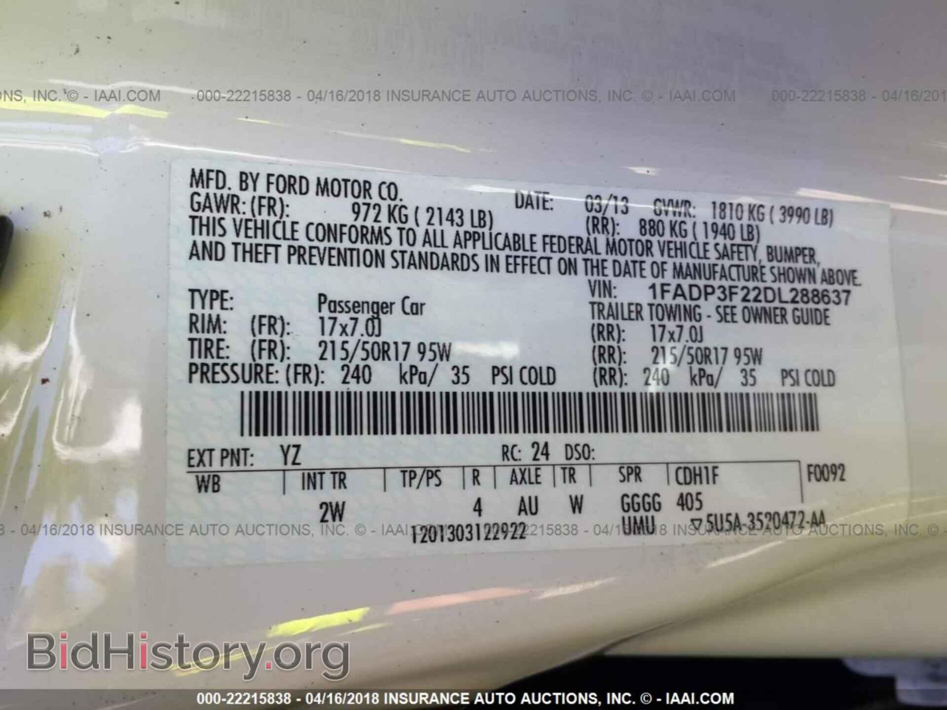 2013 Ford Focus - VIN: 1FADP3F22DL288637 - Фото 9