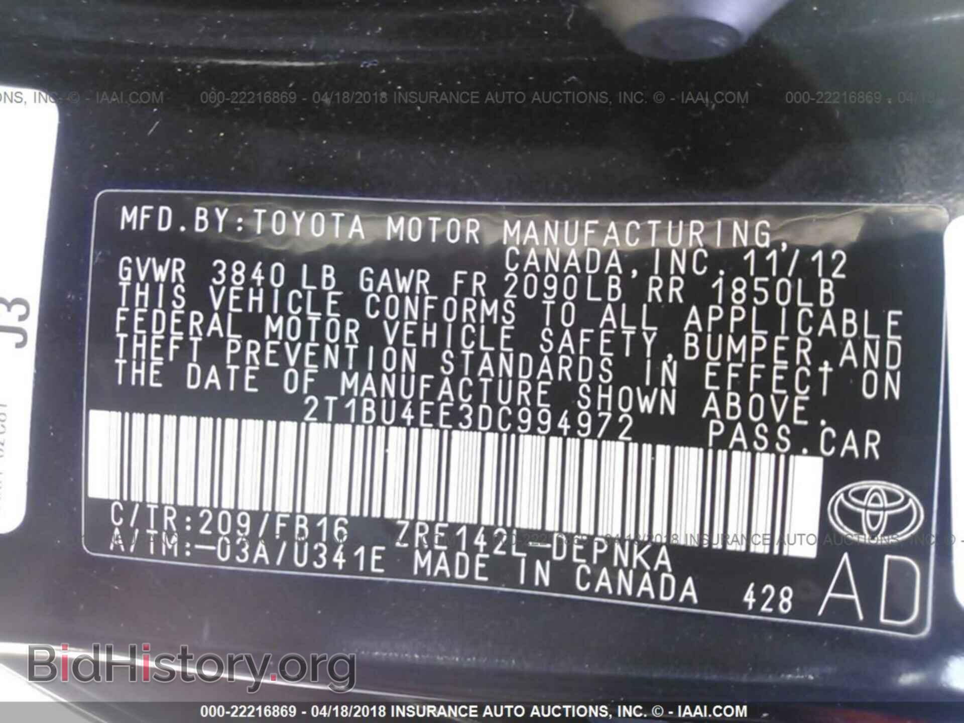 2013 Toyota Corolla - VIN: 2T1BU4EE3DC994972 - Photo 9