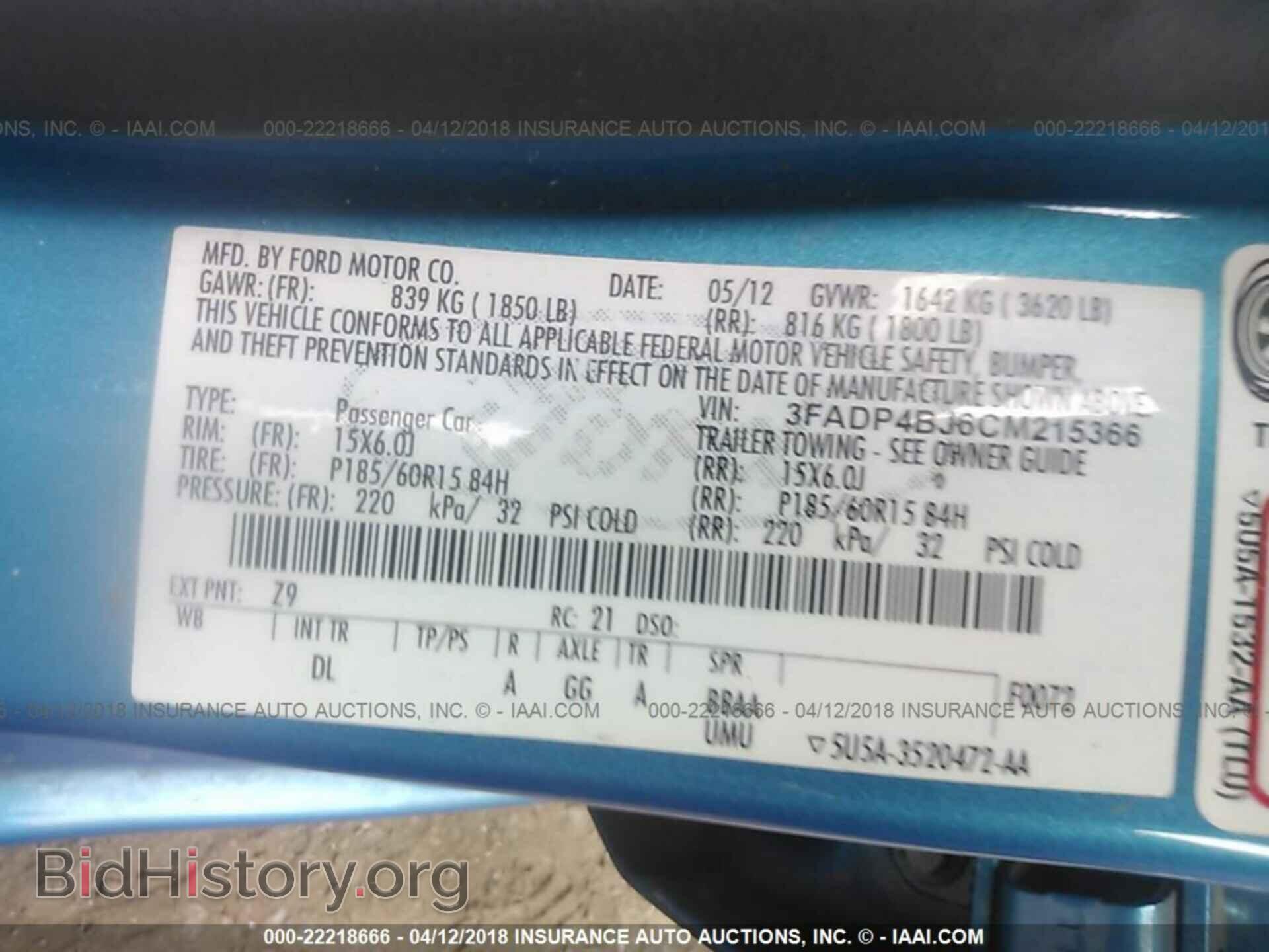 2012 Ford Fiesta - VIN: 3FADP4BJ6CM215366 - Photo 9