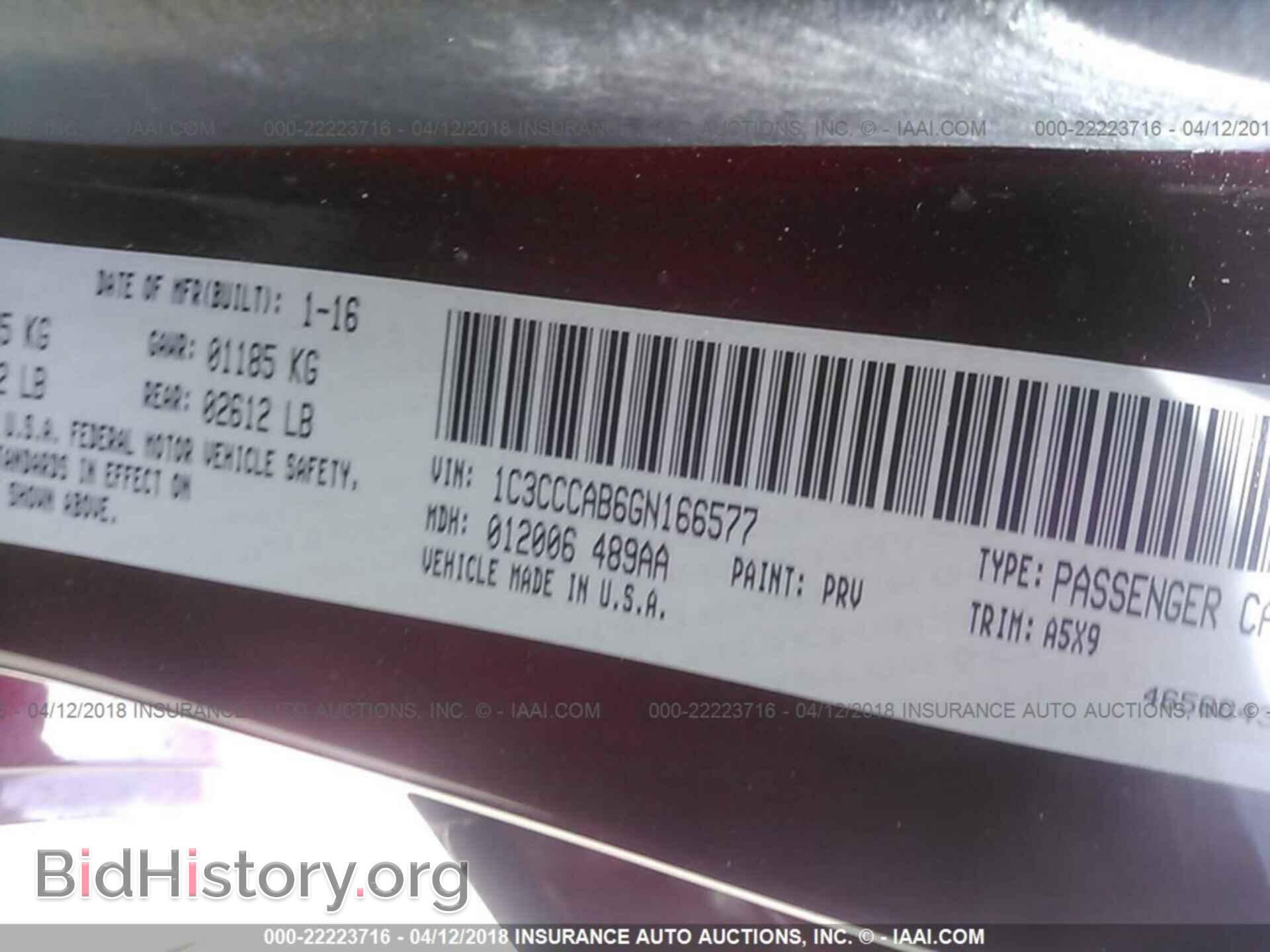 2016 Chrysler 200 - VIN: 1C3CCCAB6GN166577 - Photo 9