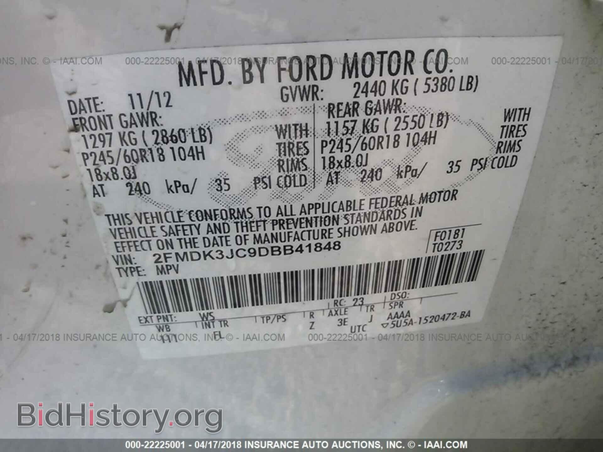 2013 Ford Edge - VIN: 2FMDK3JC9DBB41848 - Photo 9