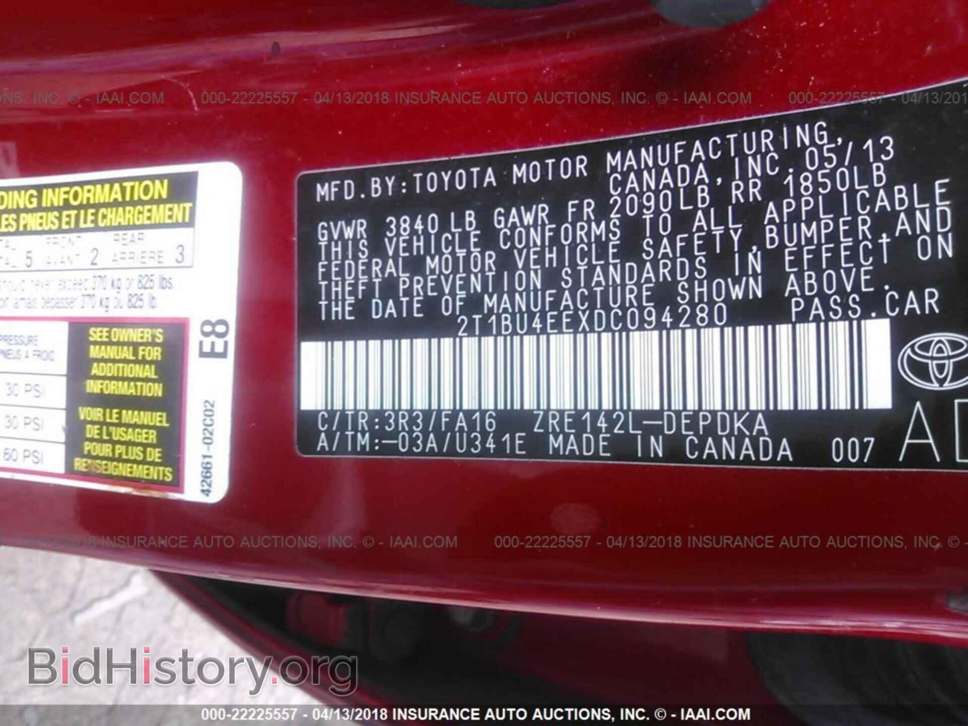2013 Toyota Corolla - VIN: 2T1BU4EEXDC094280 - Photo 9