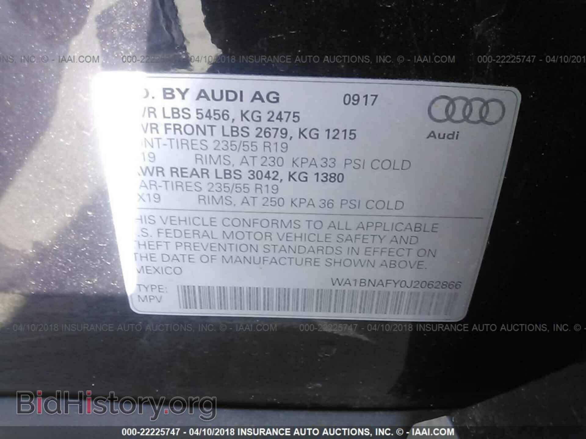 2018 Audi Q5 - VIN: WA1BNAFY0J2062866 - Фото 9