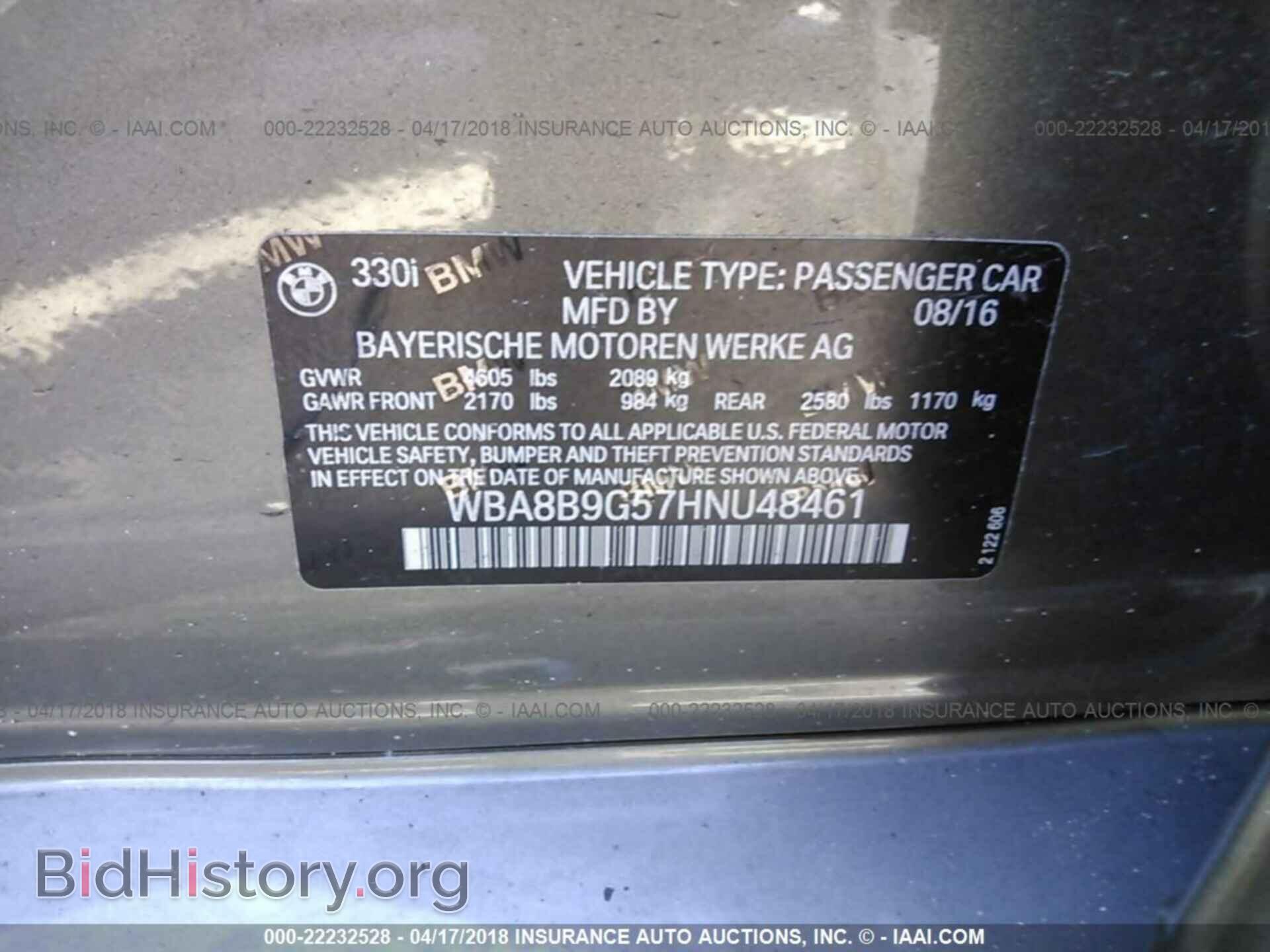 2017 Bmw 330 - VIN: WBA8B9G57HNU48461 - Фото 9