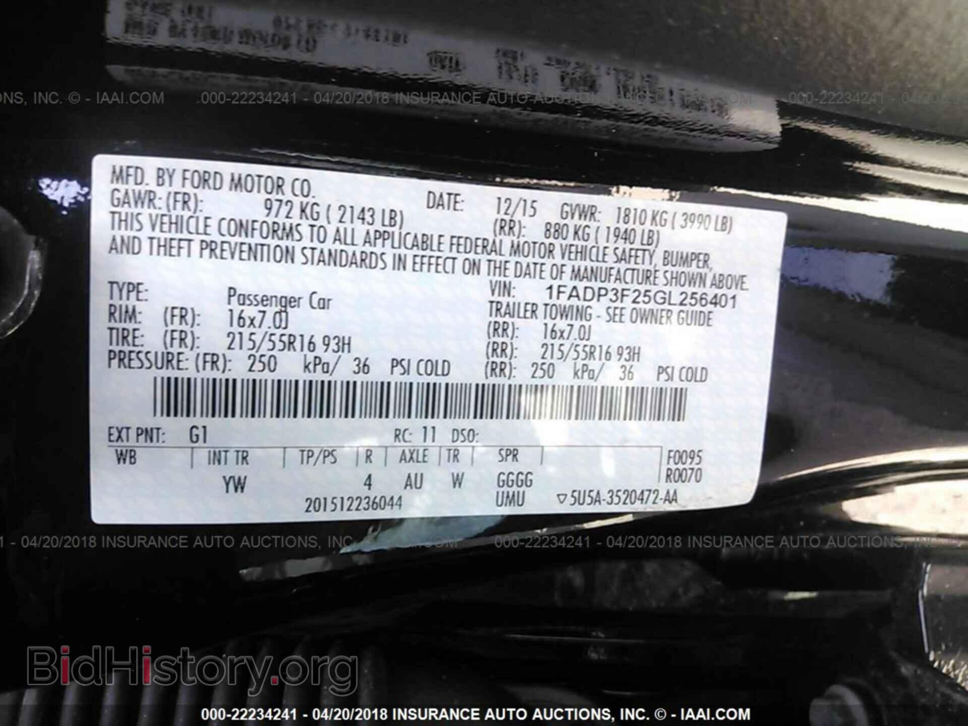 2016 FORD FOCUS - VIN: 1FADP3F25GL256401 - Фото 9