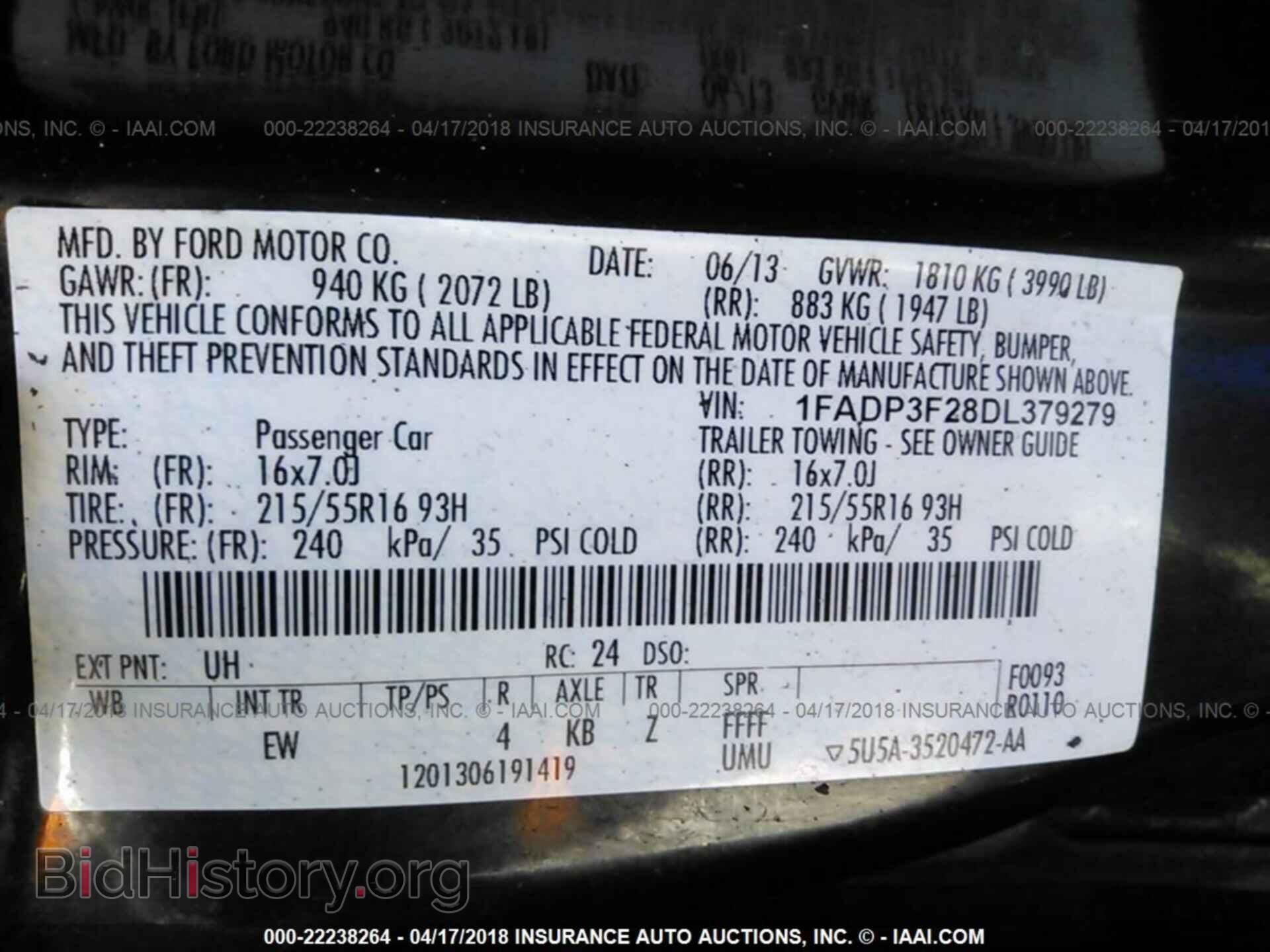 2013 Ford Focus - VIN: 1FADP3F28DL379279 - Фото 9