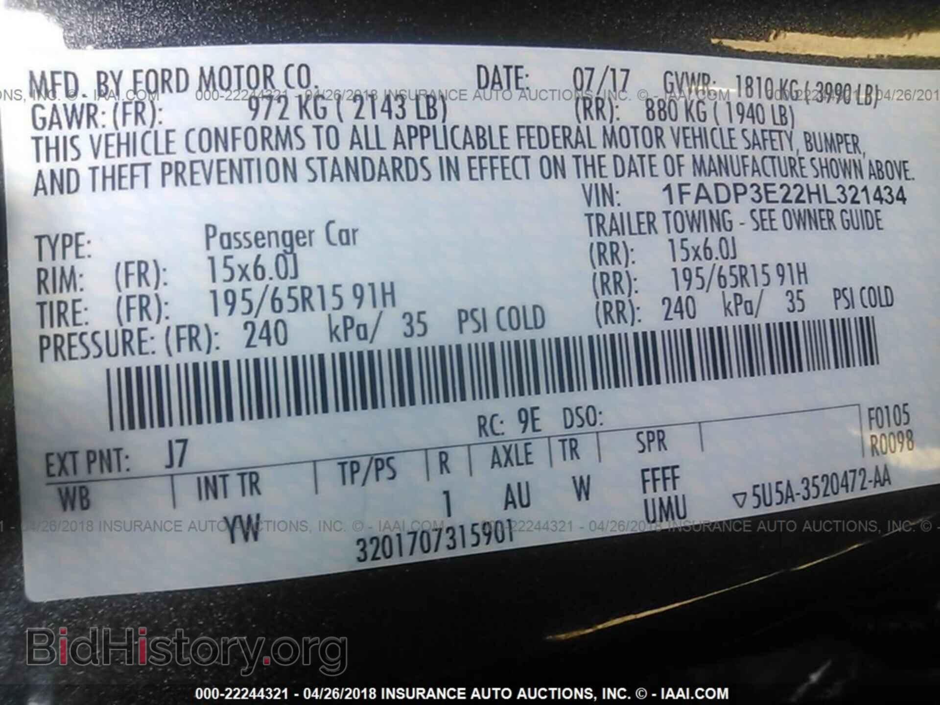 2017 Ford Focus - VIN: 1FADP3E22HL321434 - Photo 9